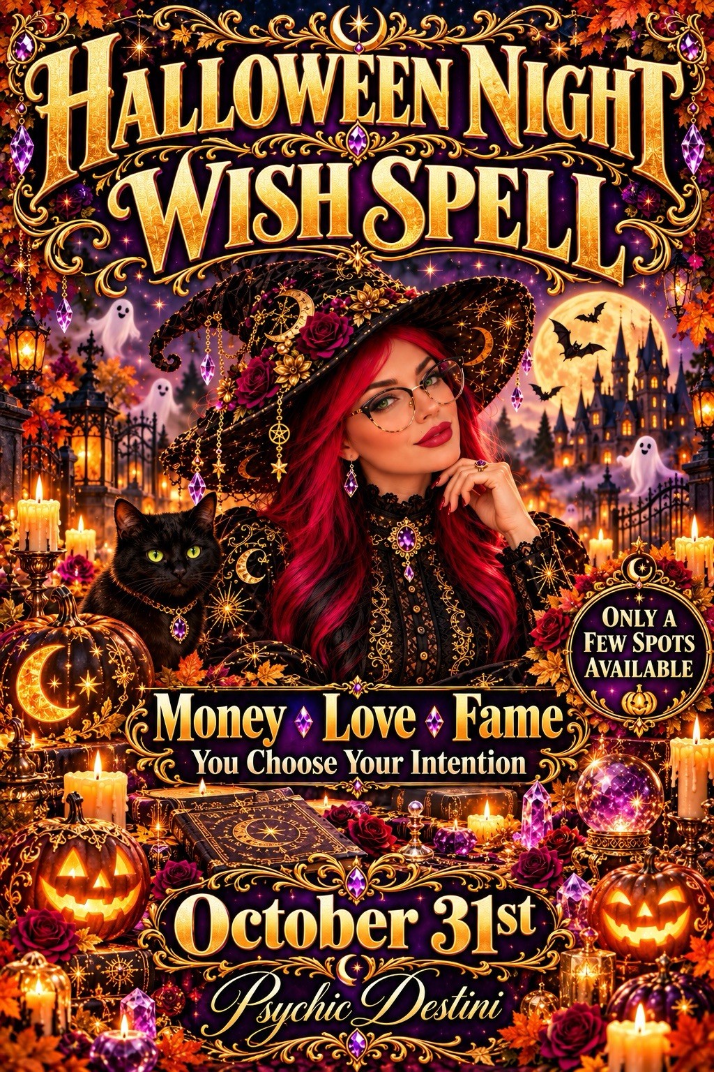 Halloween Night Wish Spell Casting 🎃 Money Love Fame prosperity Limited Spots Halloween Night Wish Spell Casting 🎃 Money Love Fame prosperity Limited Spots