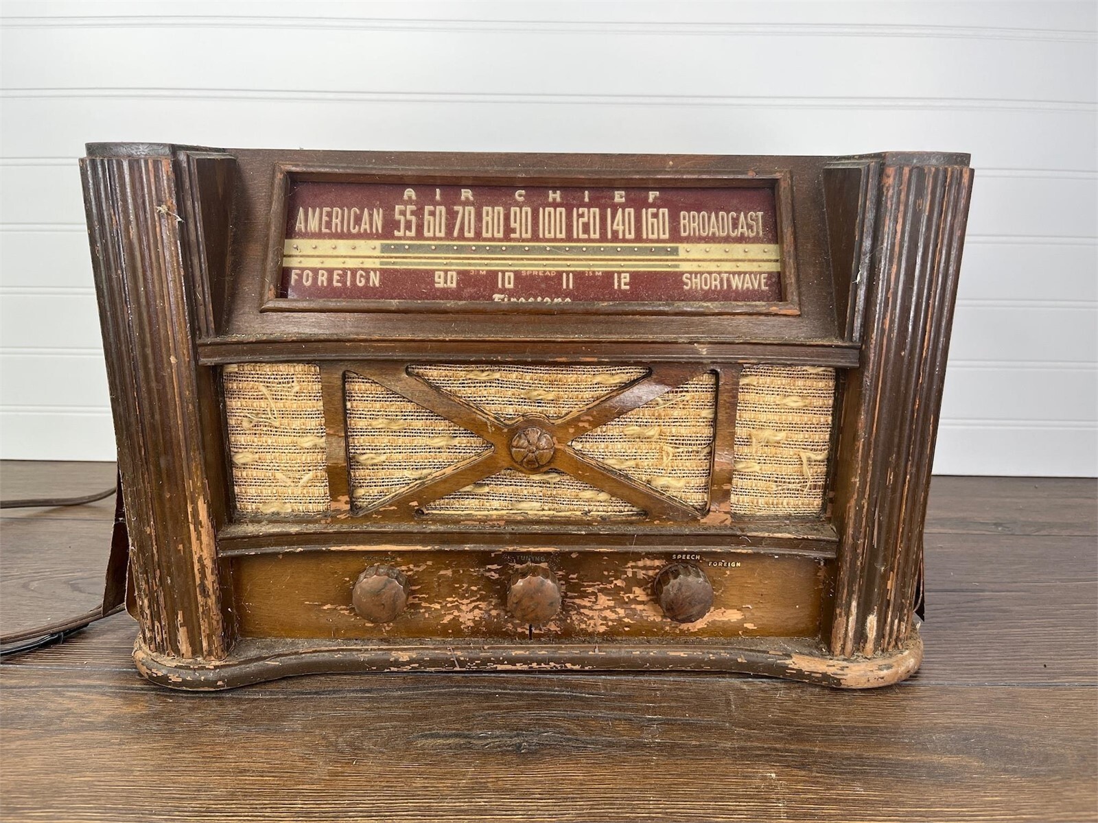 Vtg Firestone Air Chief 4-A-20 Art Deco Radio Shortwave Read Description Vtg Firestone Air Chief 4-A-20 Art Deco Radio Shortwave Read Description