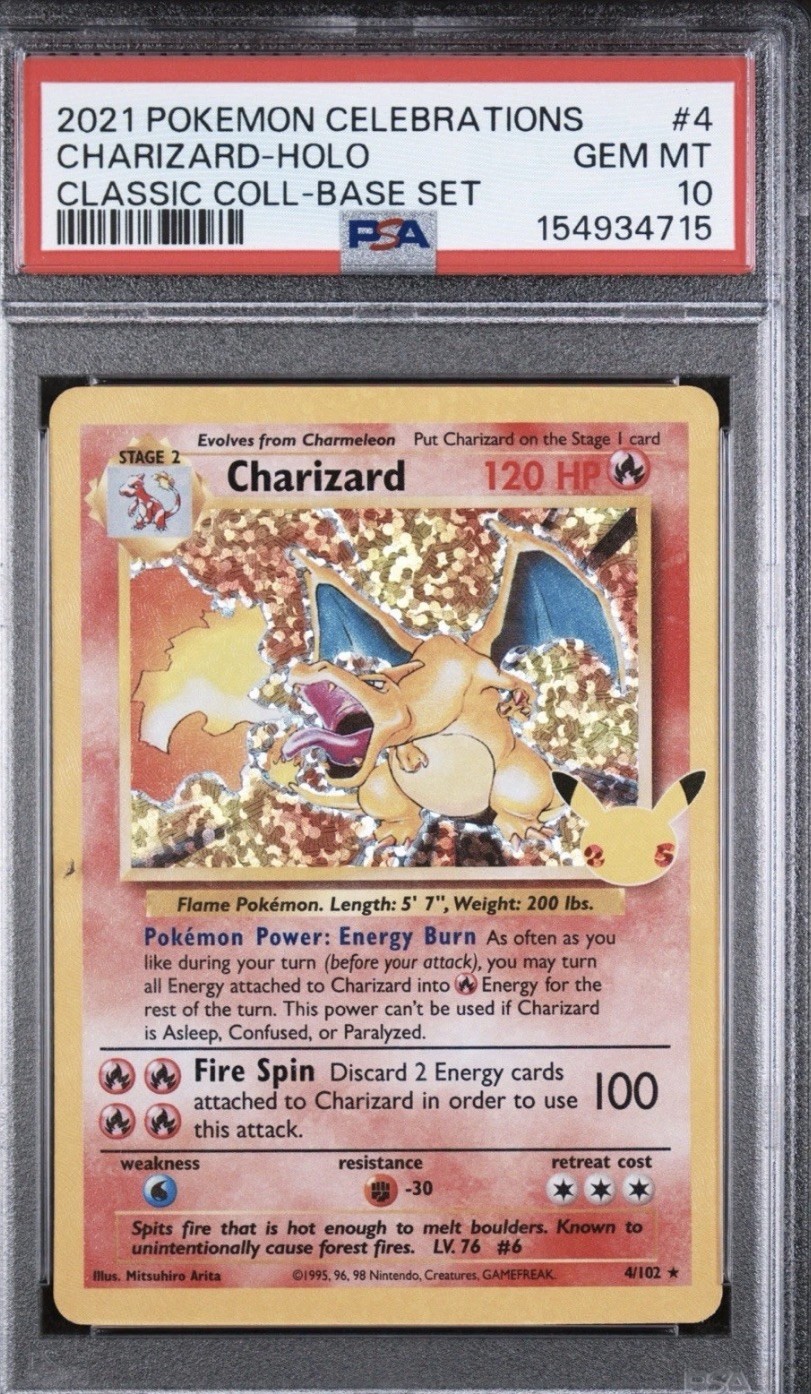 Pokemon 2021 Charizard Celebrations Classic Base #4 Holo PSA 10 GEM MINT