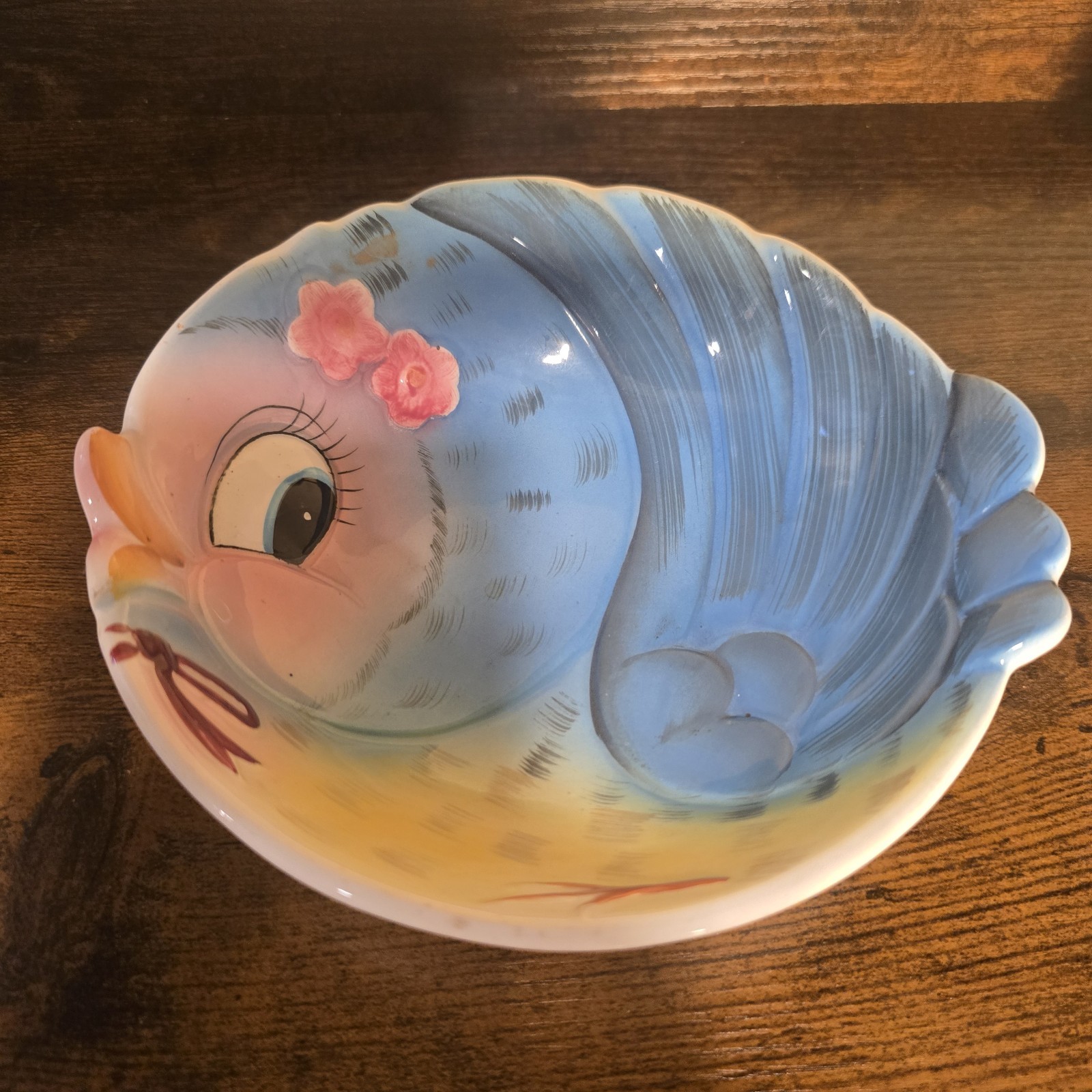VTG MCM Lefton Bluebird Bowl Anthropomorphic Blue Bird Dish 435 VTG MCM Lefton Bluebird Bowl Anthropomorphic Blue Bird Dish 435
