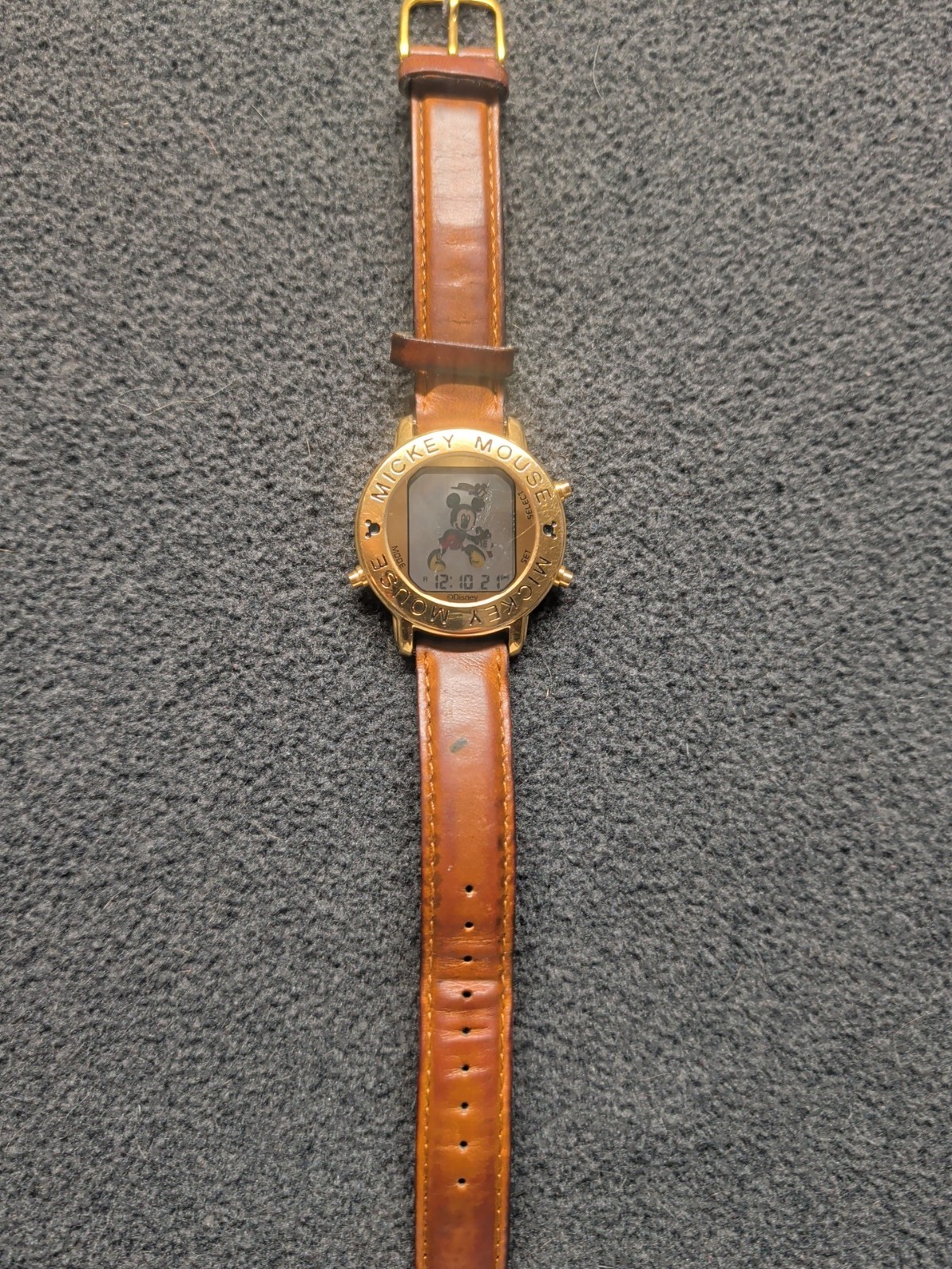 RARE Vintage Disney 2000 Dancing Mickey Digital Watch, Musical, Leather Band RARE Vintage Disney 2000 Dancing Mickey Digital Watch, Musical, Leather Band