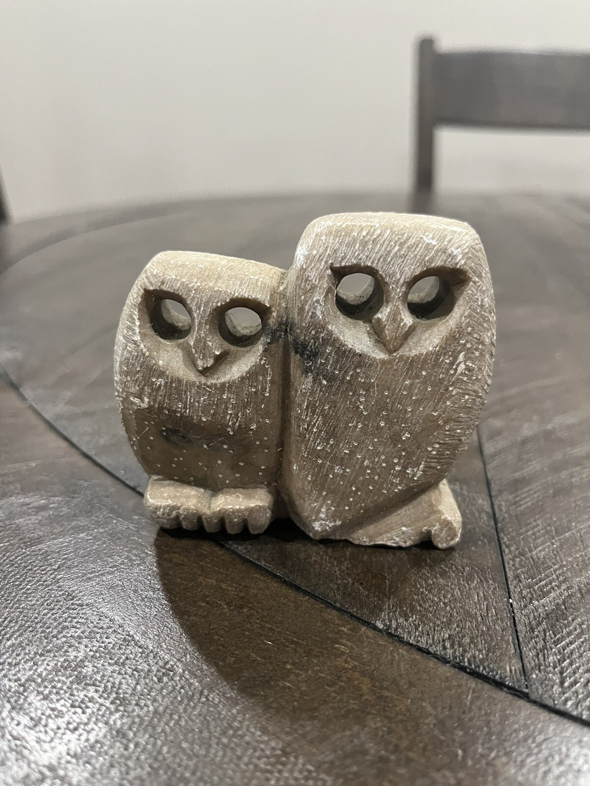 Vtg MCM Russian Stone Owl Pair Carving Figurine Handcrafted Soapstone 3” Vtg MCM Russian Stone Owl Pair Carving Figurine Handcrafted Soapstone 3”