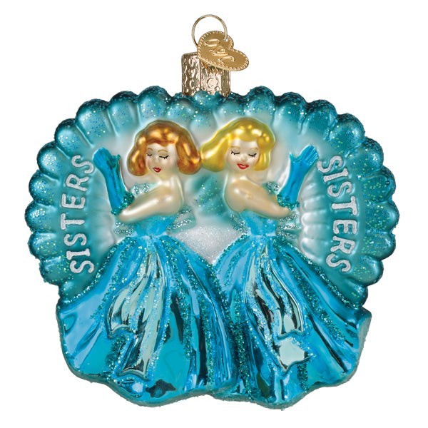 Old World Christmas SISTERS SISTERS (10252) Glass Ornament w/OWC Box Old World Christmas SISTERS SISTERS (10252) Glass Ornament w/OWC Box