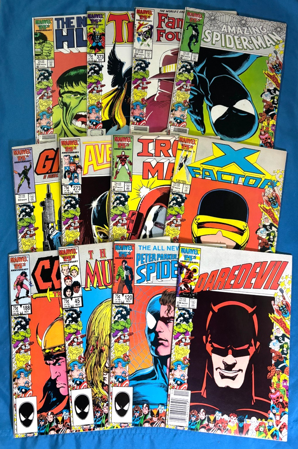 Marvel 25th Anniversary (1986) Hulk Conan Peter Parker Hi Grade Lot of 12 VF/NM Marvel 25th Anniversary (1986) Hulk Conan Peter Parker Hi Grade Lot of 12 VF/NM
