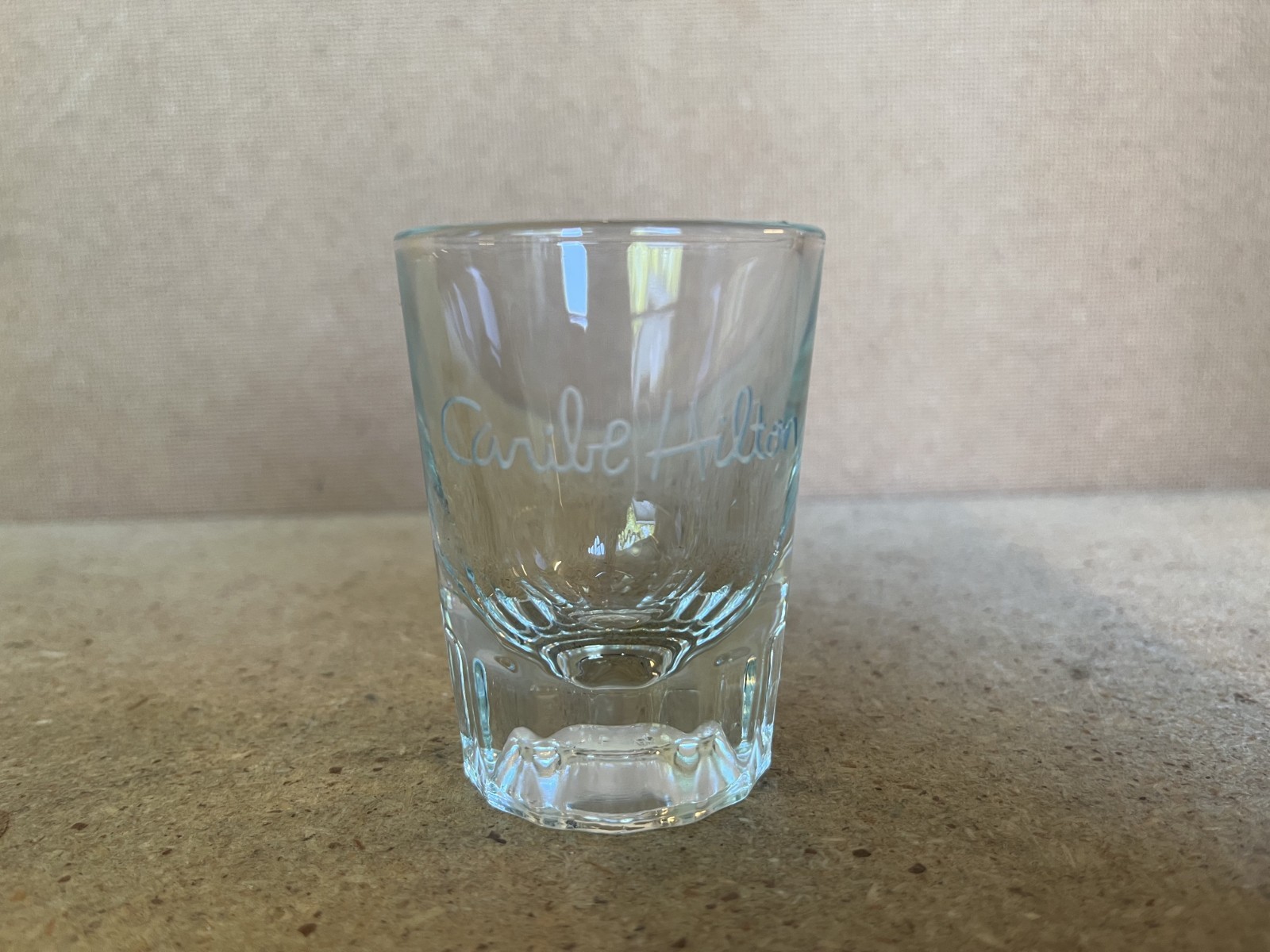 Vtg Caribe Hilton Small Etched Glass Shot Glass San Juan PR B05 Vtg Caribe Hilton Small Etched Glass Shot Glass San Juan PR B05