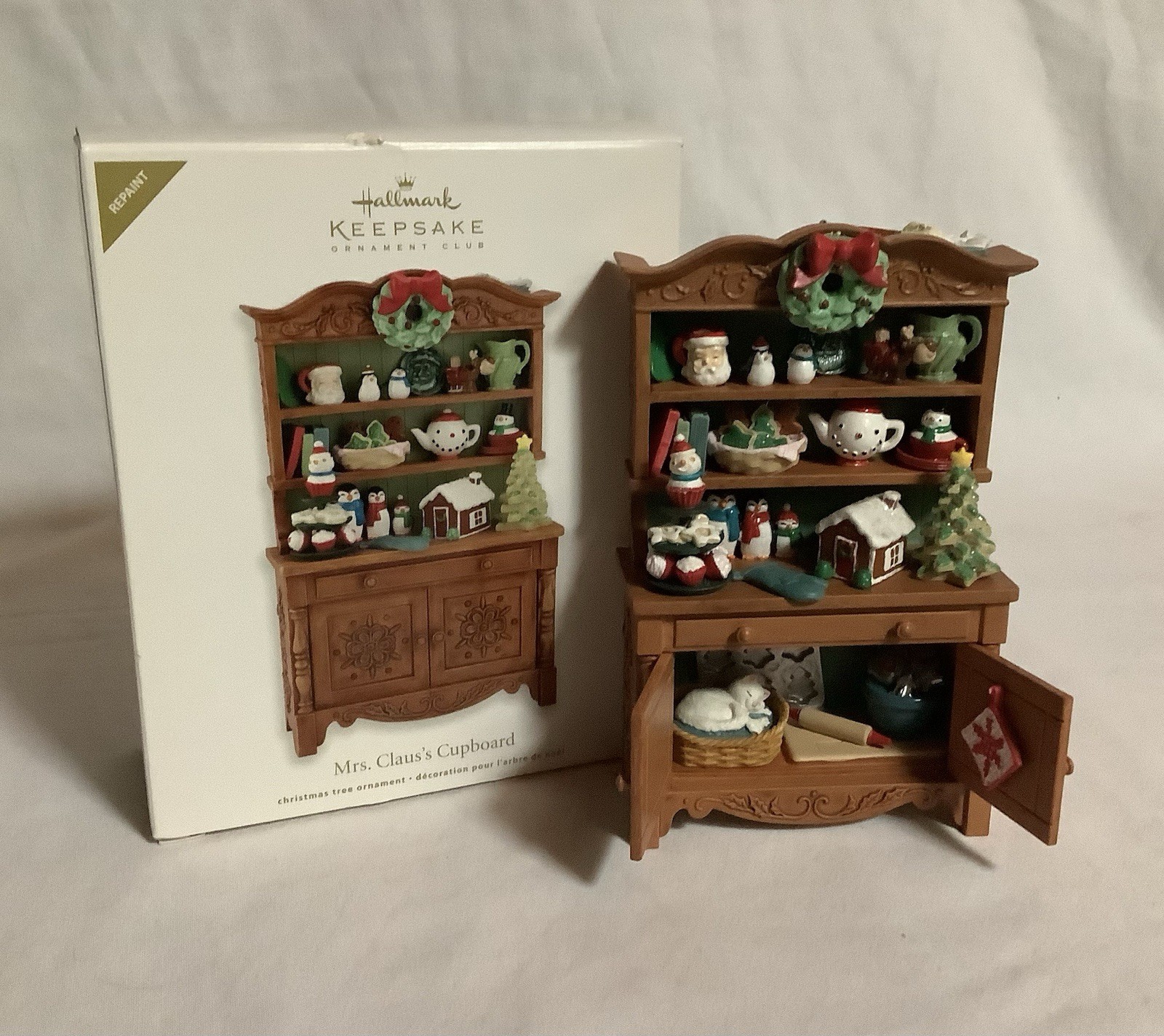 2012 Hallmark QXC5043 "Mrs. Claus's Cupboard" Repaint Christmas Ornament 2012 Hallmark QXC5043 "Mrs. Claus's Cupboard" Repaint Christmas Ornament