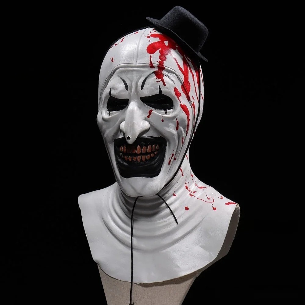 LUNROUG Terrifier Clown Mask Scary Joker Killer Halloween Masks Horror, Adult Sc LUNROUG Terrifier Clown Mask Scary Joker Killer Halloween Masks Horror, Adult Sc