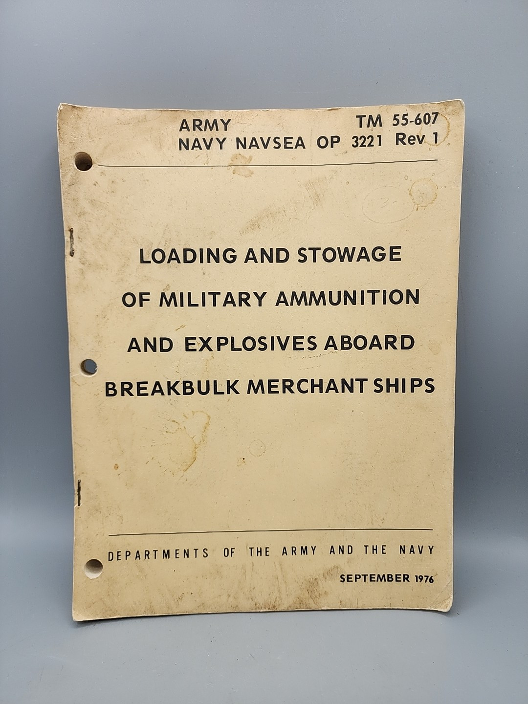 TM 55-607 Navy Tech Manual 1976 Dept of Army & Navy Technical Manual Discontinue