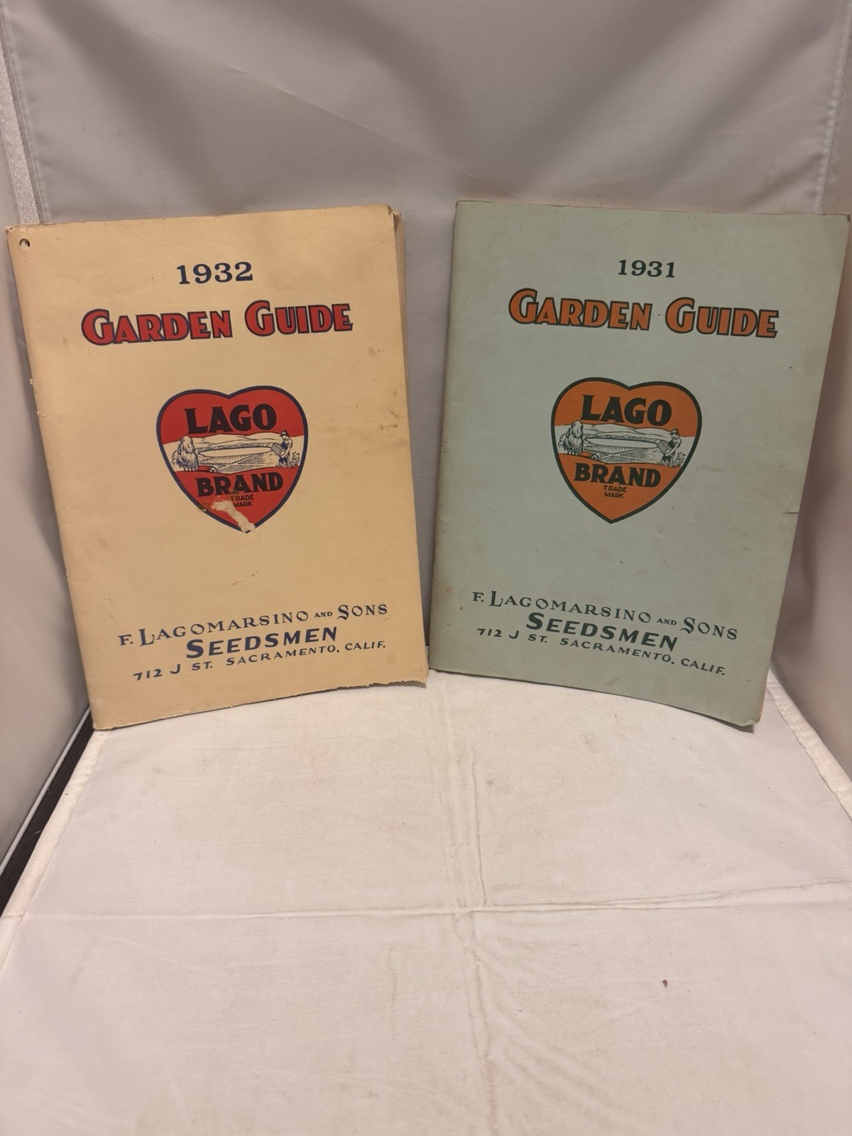 Vintage 1931 & 1932 F Lagomarsino & Sons Garden Guide Seed Catalogs Sacramento Vintage 1931 & 1932 F Lagomarsino & Sons Garden Guide Seed Catalogs Sacramento