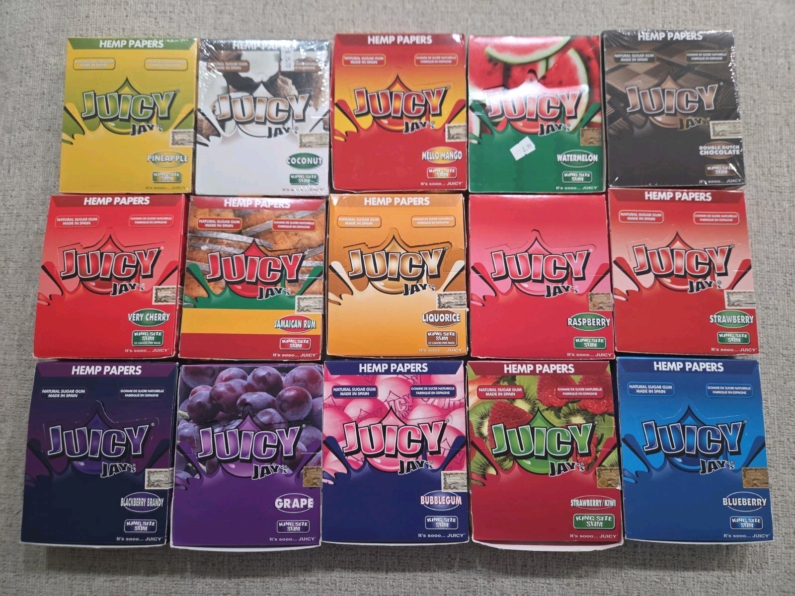 💚15 PACK JUICY JAY'S ROLLING PAPERS King SIZE✨32 LEAVES Pick Your Own Flavors 💚15 PACK JUICY JAY'S ROLLING PAPERS King SIZE✨32 LEAVES Pick Your Own Flavors
