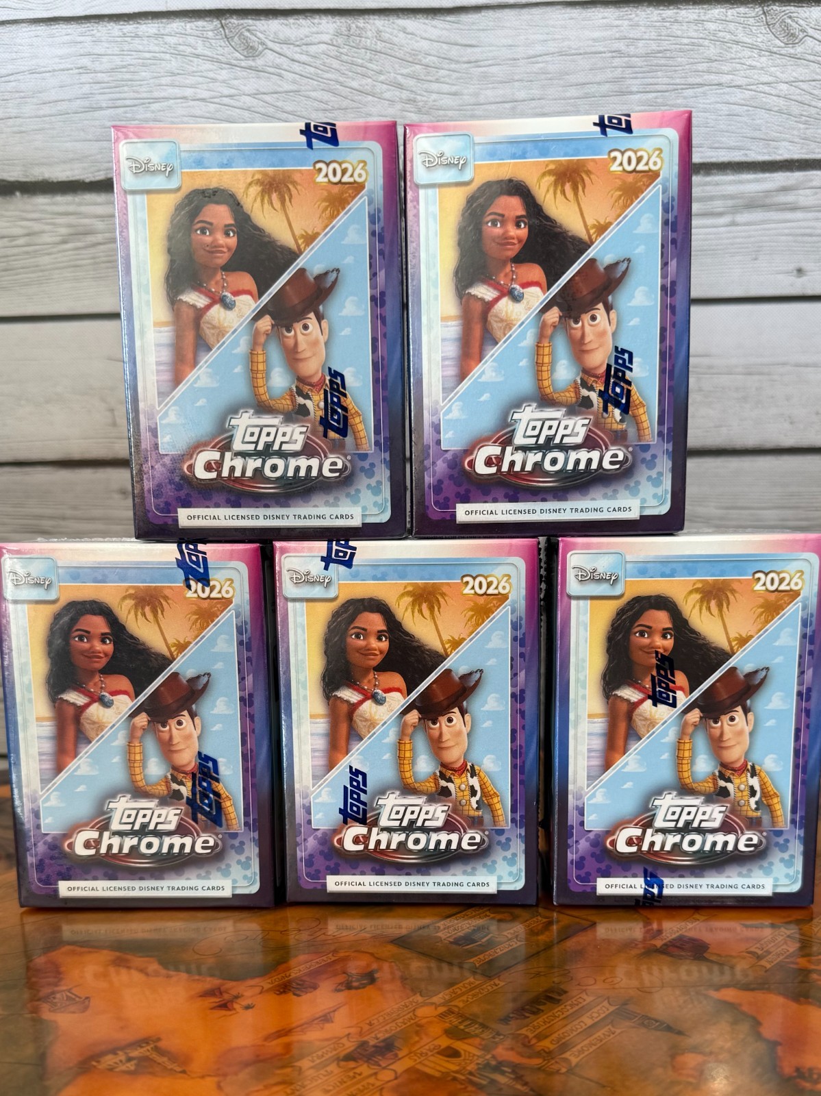 2026 Topps Chrome Disney Blaster Box Lot of 5 - Sealed 2026 Topps Chrome Disney Blaster Box Lot of 5 - Sealed