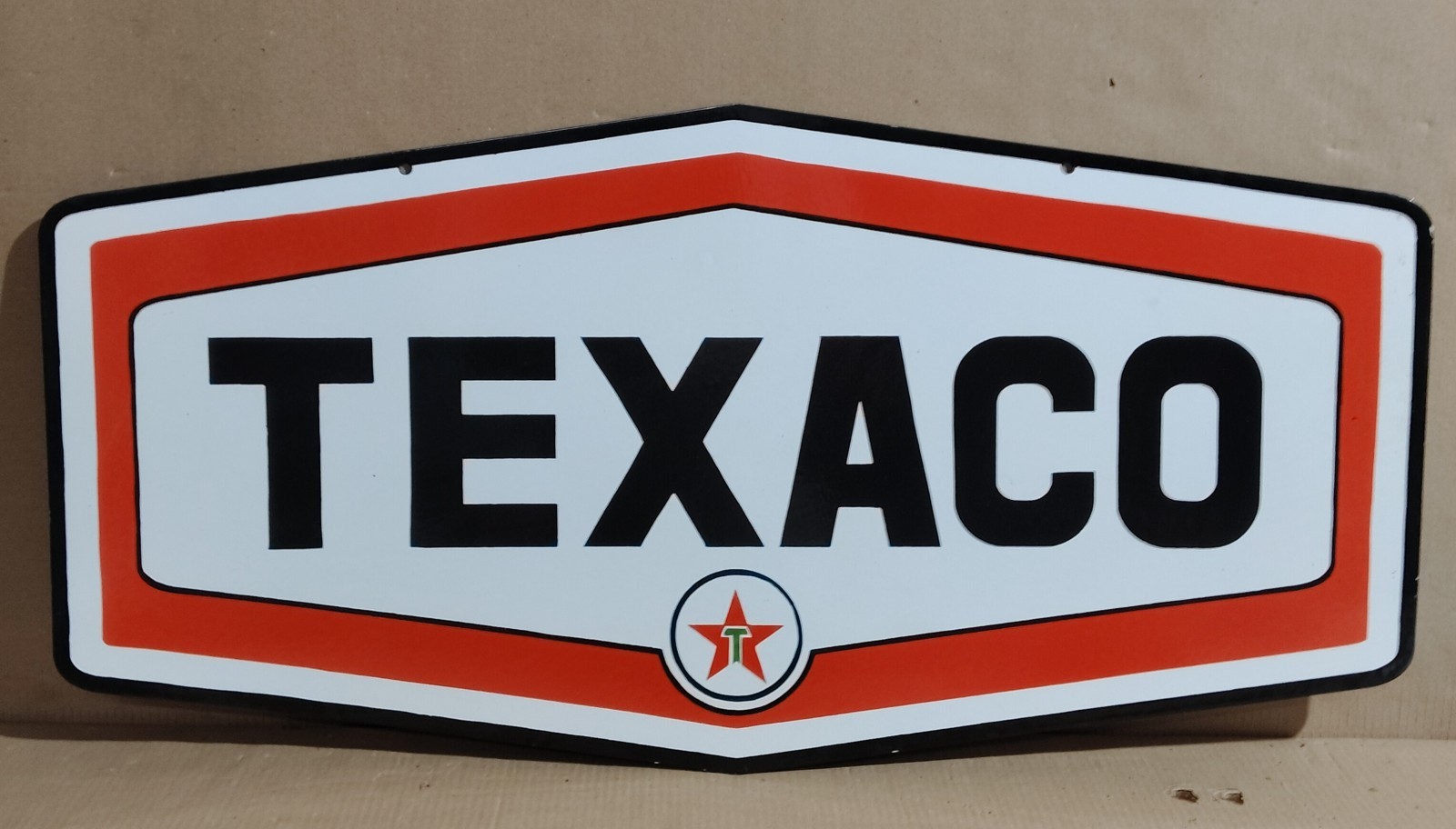 Texaco Porcelain Enamel Sign 36 x 18 Inches 2 Sided Texaco Porcelain Enamel Sign 36 x 18 Inches 2 Sided