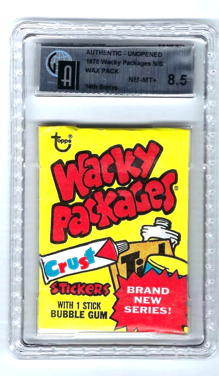 Vintage 1975 Topps Wacky Packages 14th Series Sealed Wax Pack Graded 8.5 NM-MT+