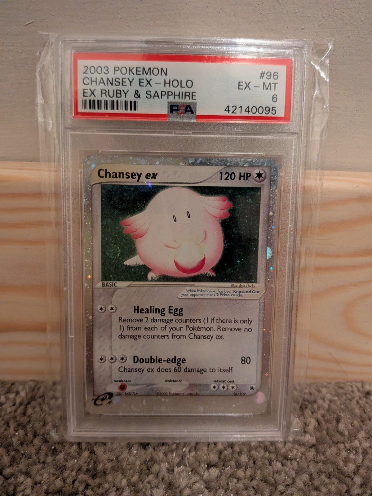 Pokemon TCG Chansey Holo Ex Ruby & Sapphire #96 PSA 6