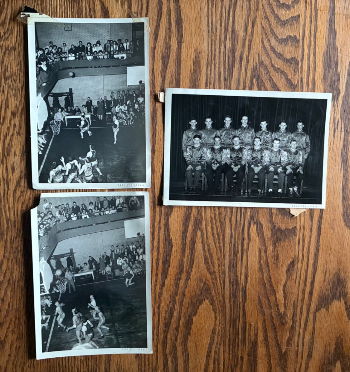 Vintage 1940s-50s Basketball Photos Lot of 3 Rudy Moc Studio Team Vintage 1940s-50s Basketball Photos Lot of 3 Rudy Moc Studio Team