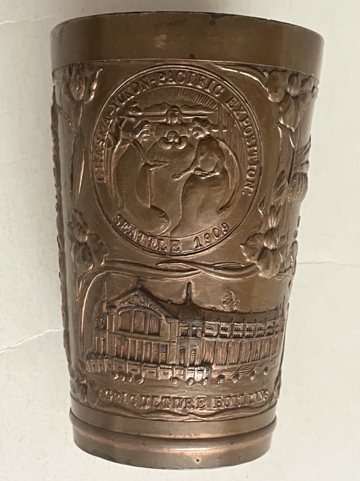 1909 Alaska-Yukon-Pacific Exposition Antique Souvenir Copper Cup