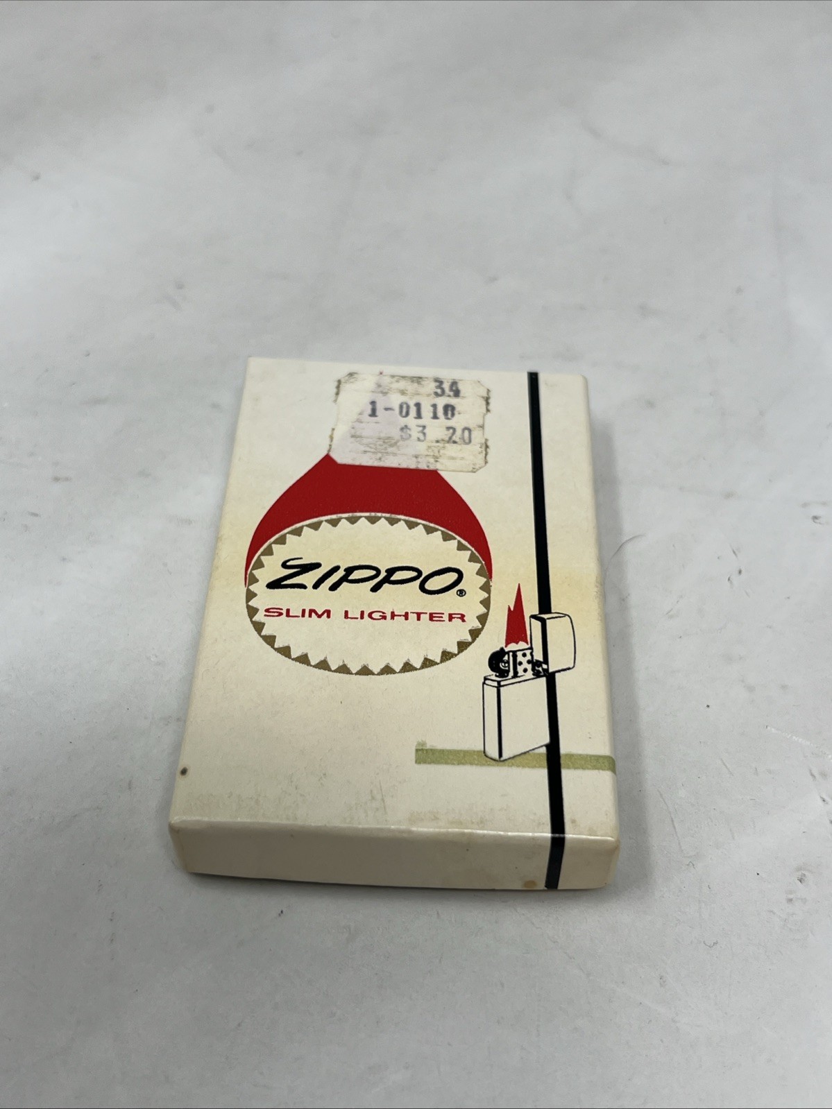 Vintage 1970's Zippo Slim Chrome Lighter Korea Buddha w/ Box Vintage 1970's Zippo Slim Chrome Lighter Korea Buddha w/ Box