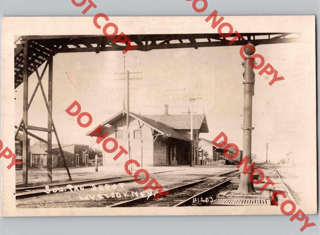 c1920 SP Railroad Station Train Depot LOVELOCK Nevada NV Pershing County RPPC