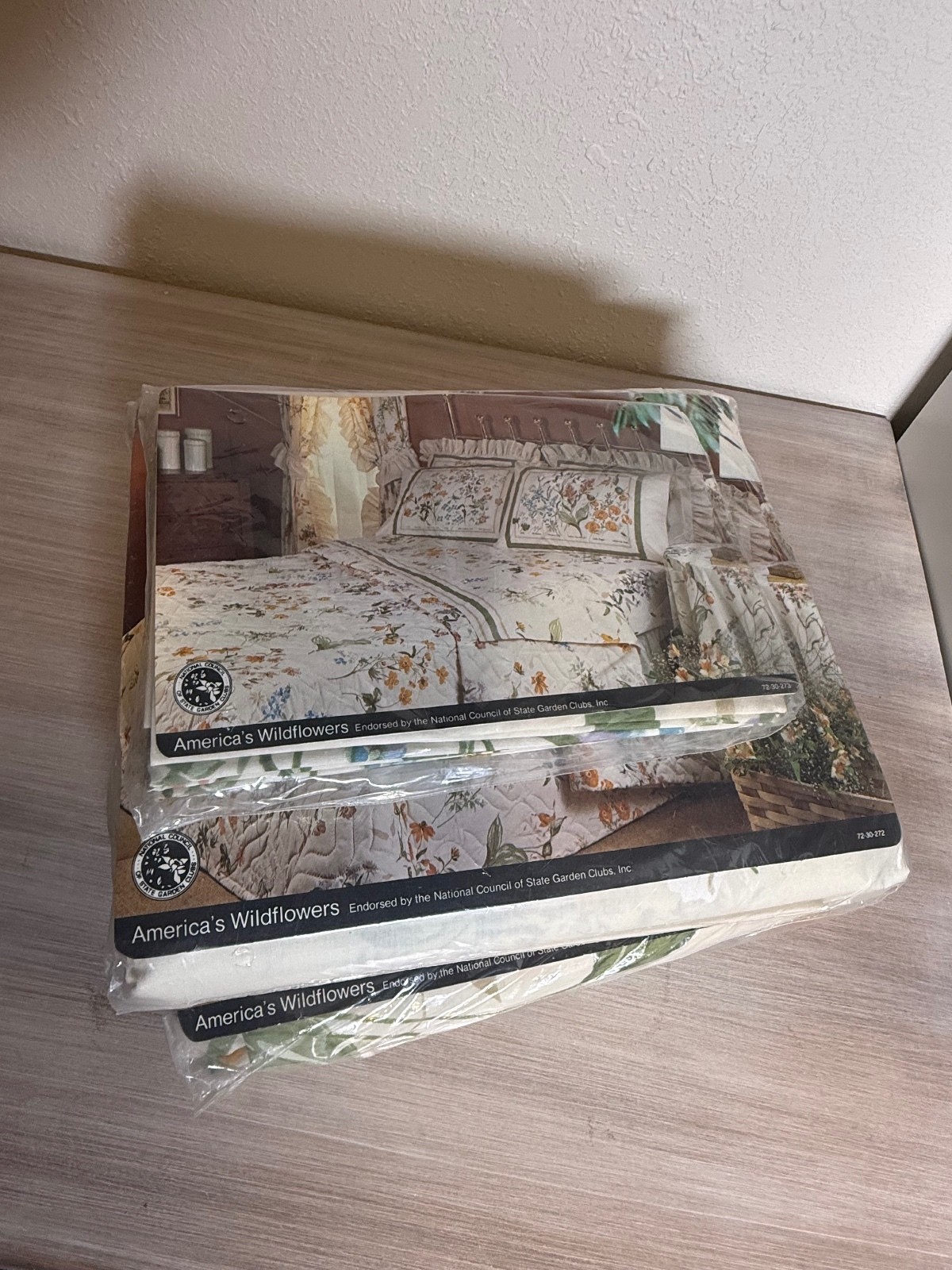 Vintage JCPenney America’s Wildflowers Queen Sheets 4 Pc Flat Fitted Cases NOS