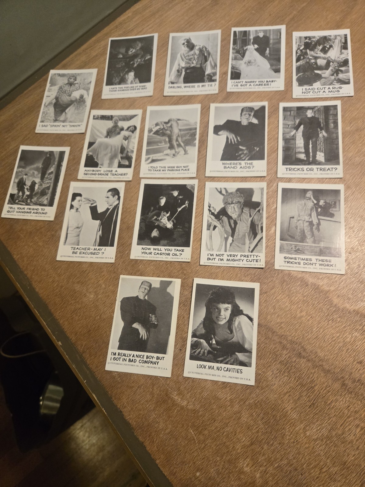 1961 Leaf Spook Stories Vintage Monster Horror Card Universal Pictures Lot Of 16