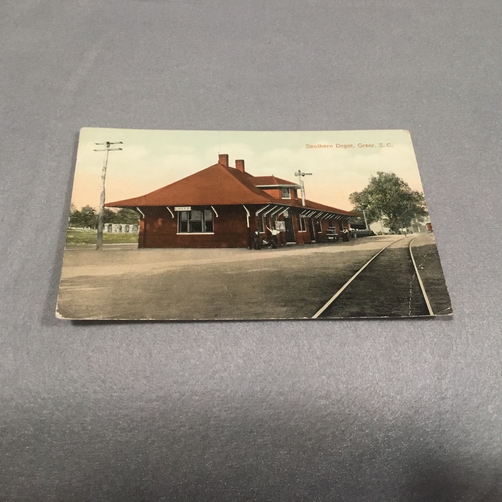 ca1910 Greer S.C. SC Postcard Southern Depot ( Railway Railroad Train ) ca1910 Greer S.C. SC Postcard Southern Depot ( Railway Railroad Train )