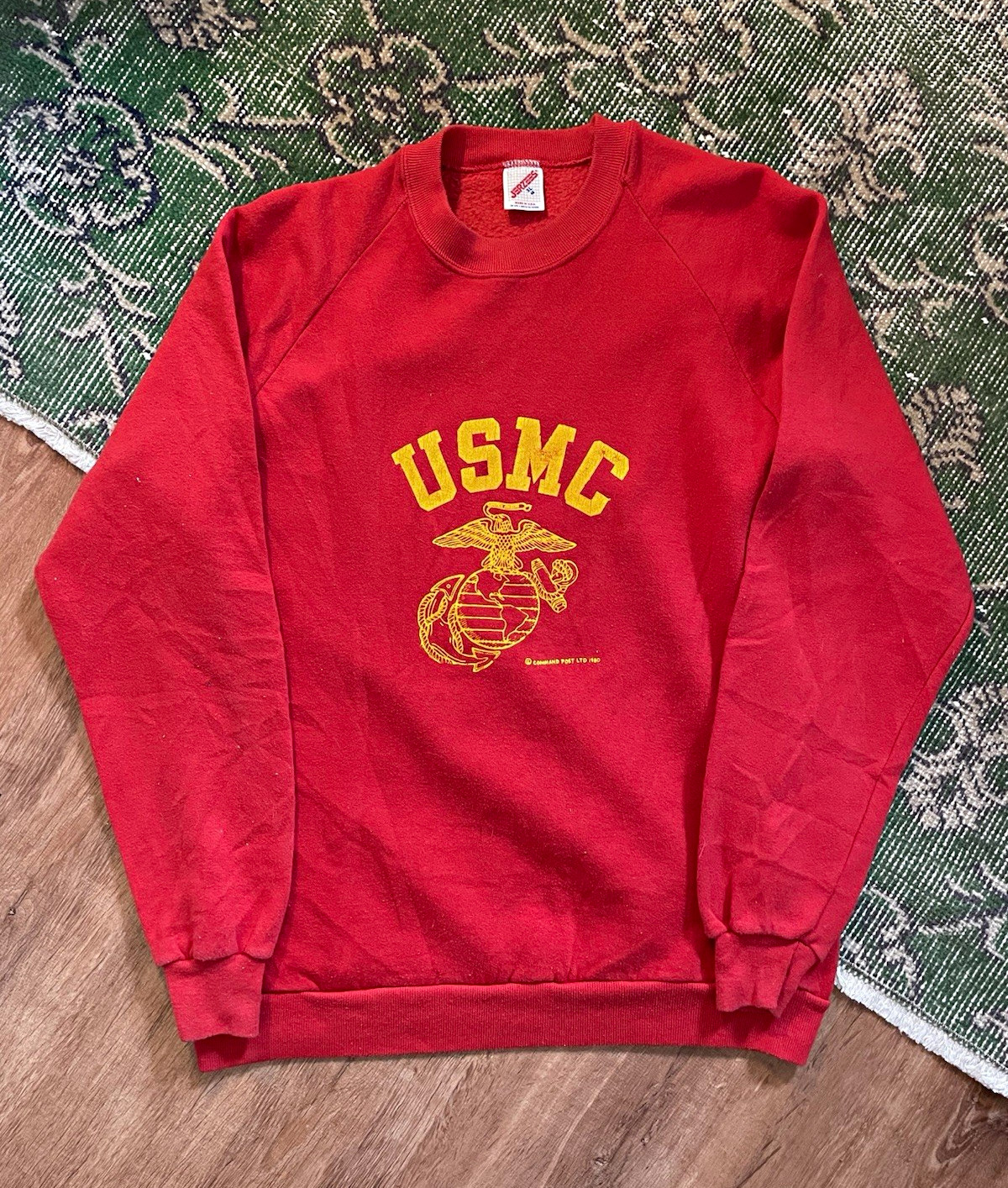 Vintage 1980 USMC Marine Corps Red Sweatshirt Command Post Ltd Quantico USA Vintage 1980 USMC Marine Corps Red Sweatshirt Command Post Ltd Quantico USA