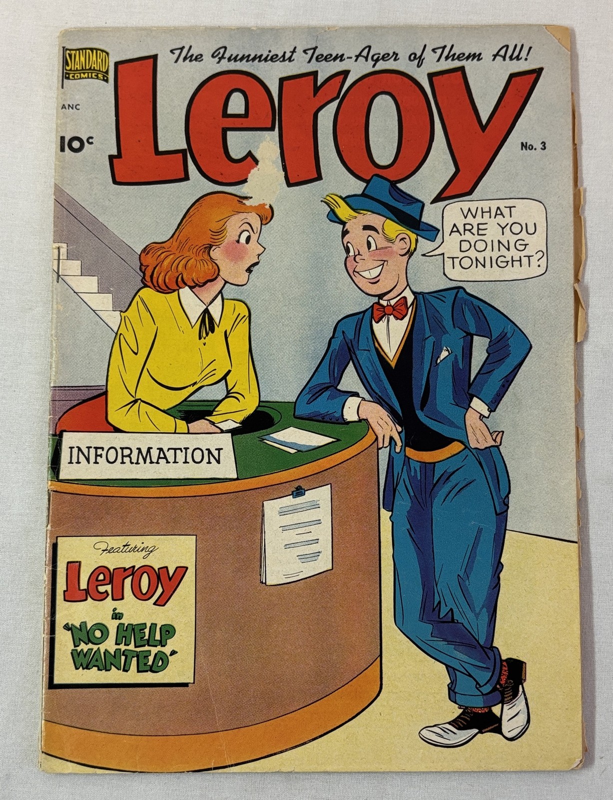 1950 Standard LEROY #3 ~ tape pull front cover 1950 Standard LEROY #3 ~ tape pull front cover