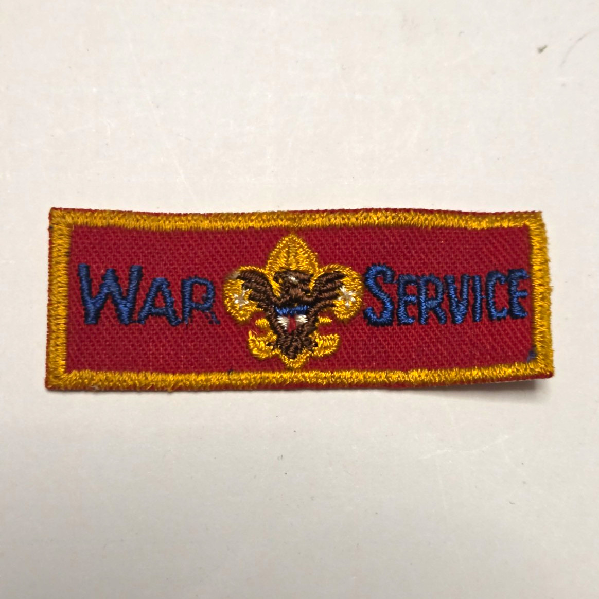 Vintage WWII Era 1940s WAR SERVICE Boy Scouts of America Uniform Strip BSA patch Vintage WWII Era 1940s WAR SERVICE Boy Scouts of America Uniform Strip BSA patch
