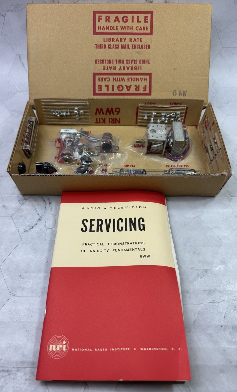 Vintage 1950s NRI National Radio Institute Kit 6WW Radio TV Servicing Unbuilt Vintage 1950s NRI National Radio Institute Kit 6WW Radio TV Servicing Unbuilt
