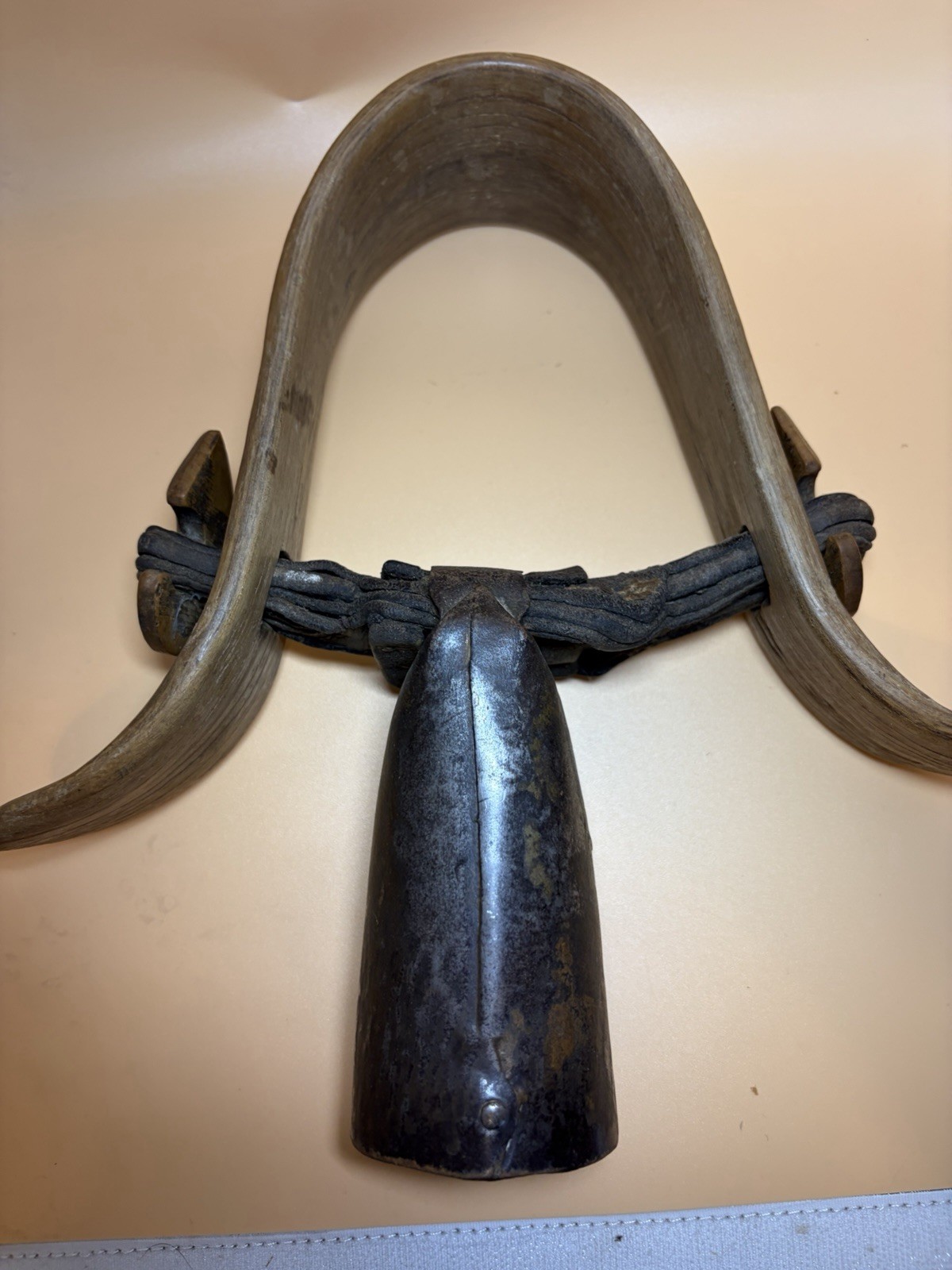 Antique Rare Leather/Wood 19th c. Cowbell Or Bell For Goat/Sheep/Folk Art Antique Rare Leather/Wood 19th c. Cowbell Or Bell For Goat/Sheep/Folk Art