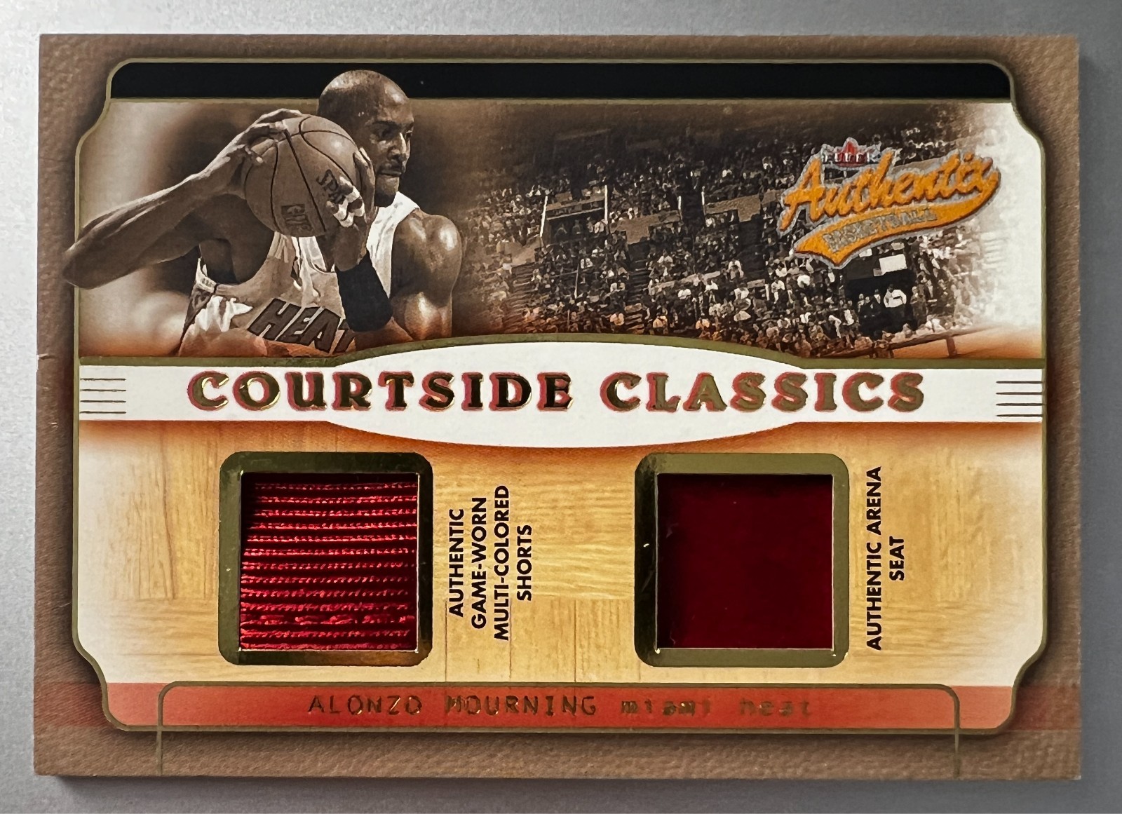 Alonzo Mourning 2001-02 Fleer Authentix NBA Courtside Classics Patch #CC-AM /150 Alonzo Mourning 2001-02 Fleer Authentix NBA Courtside Classics Patch #CC-AM /150