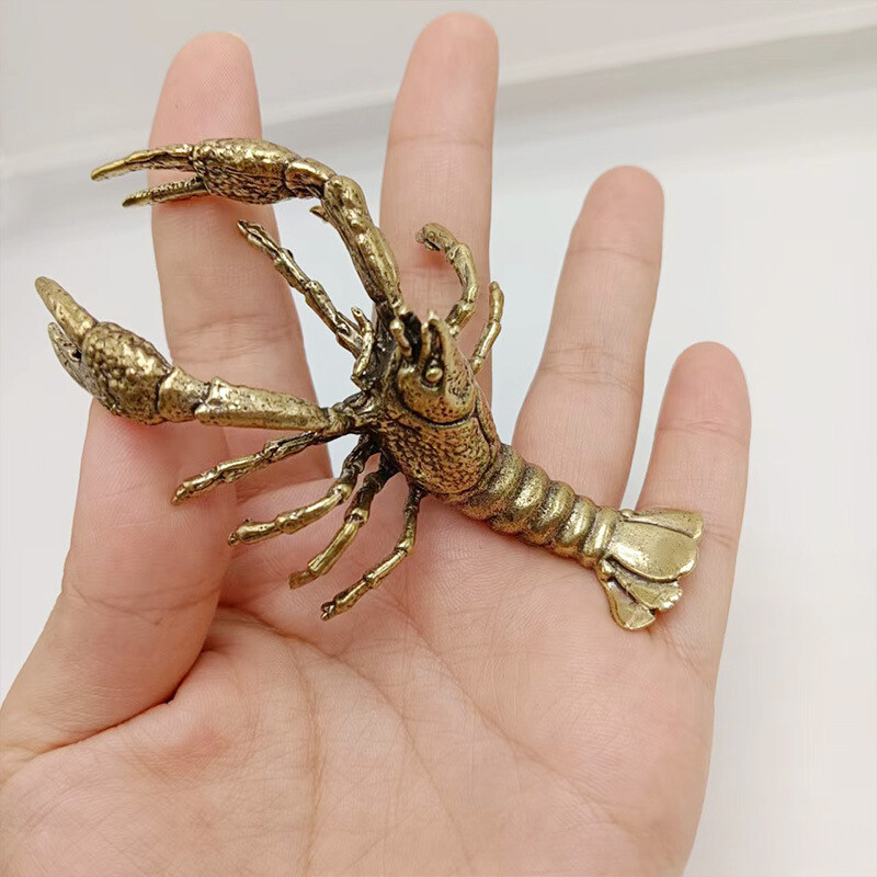 Brass Lobster Statue Animal Statue Ornament Toy Home Office Decoration Gift Brass Lobster Statue Animal Statue Ornament Toy Home Office Decoration Gift