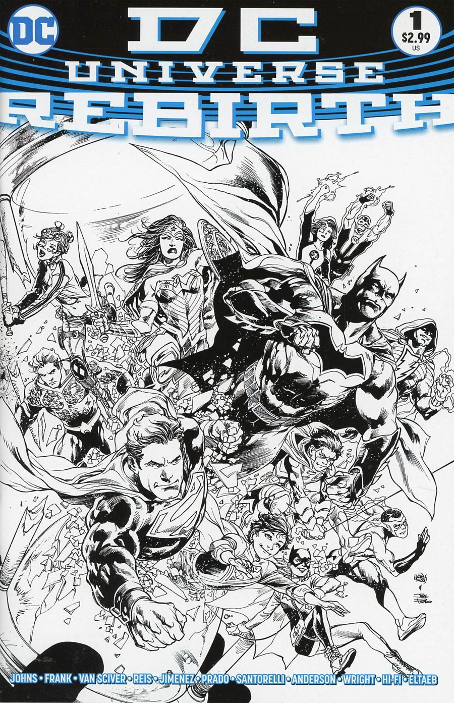 DC Universe Rebirth Special #1 Cover C Incentive Midnight Release - Near Mint
