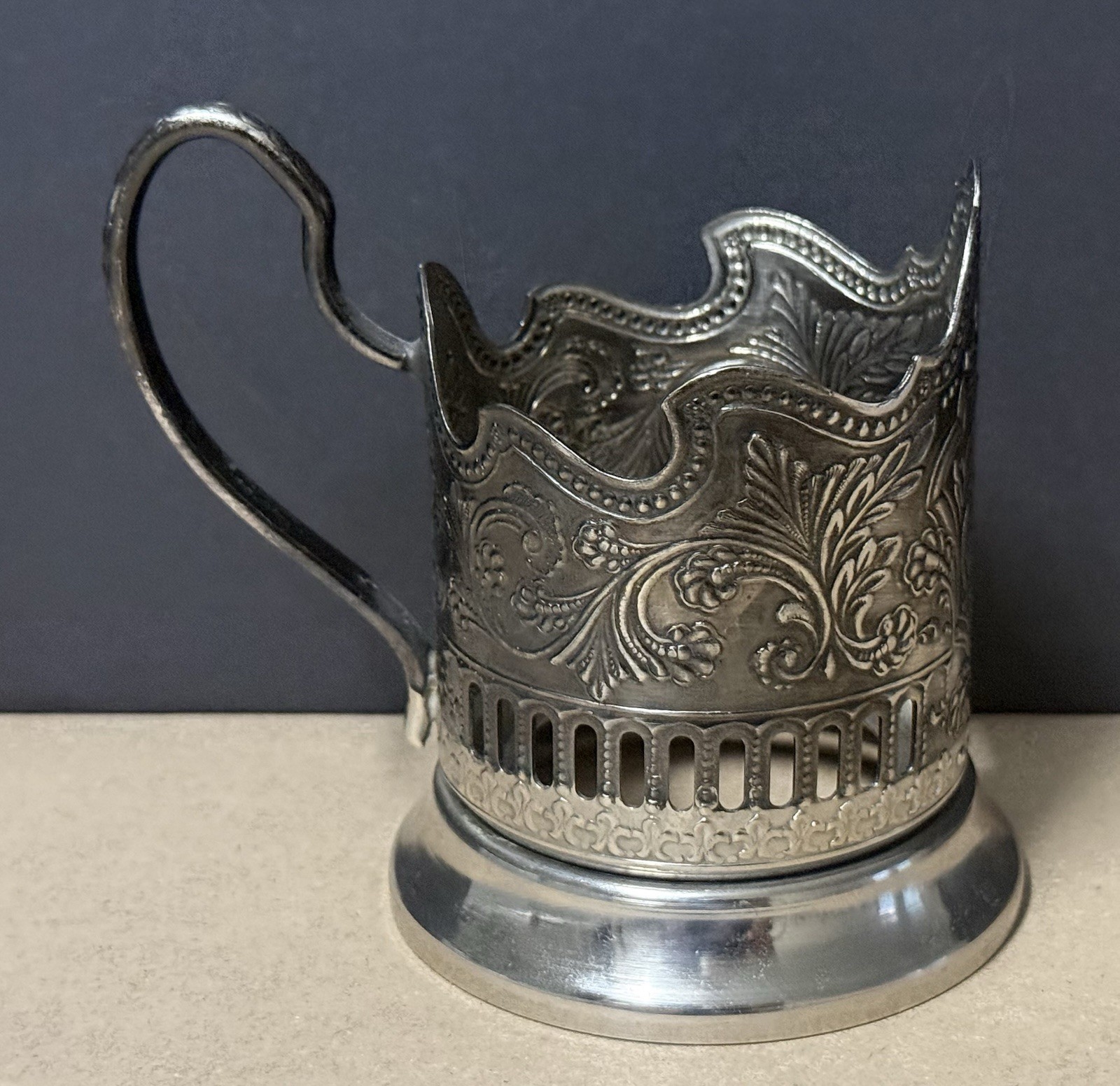 Podstakannik Russian Tea Holder Cup Rare Collectible Metal Tea Glass Holder Podstakannik Russian Tea Holder Cup Rare Collectible Metal Tea Glass Holder