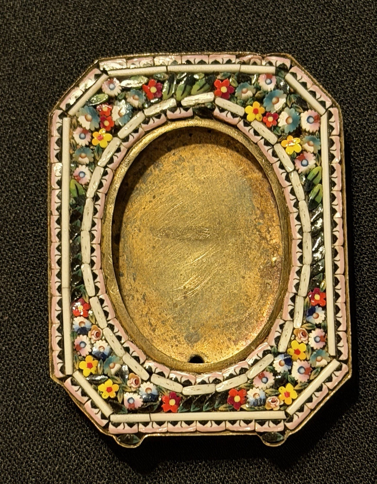 Antique Italian Micro Mosaic Miniature Picture Frame Floral Victorian Antique Italian Micro Mosaic Miniature Picture Frame Floral Victorian