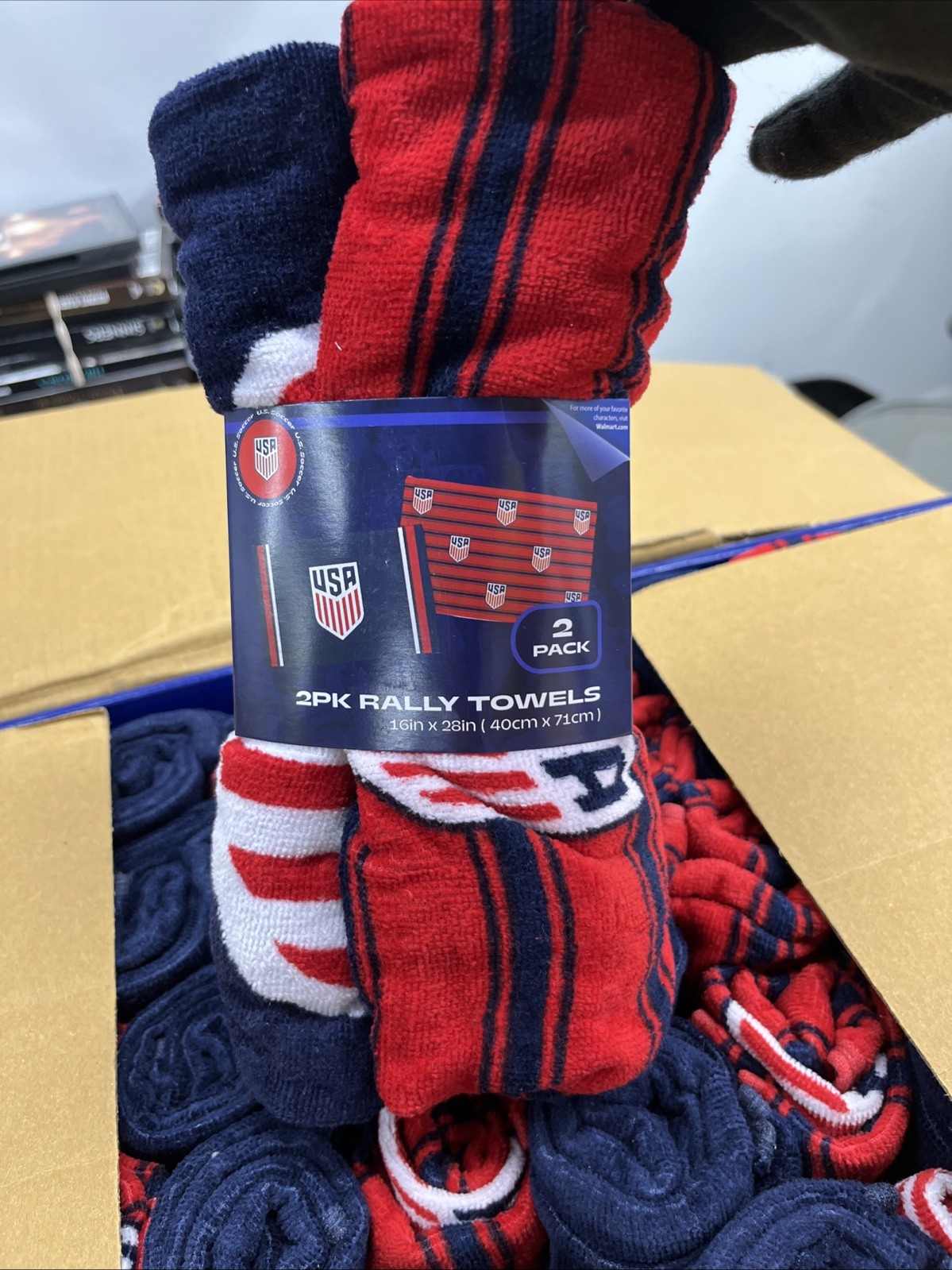 Bulk Lot 48 US Soccer Navy Rally Towel 2PK Sets Wholesale Resale Merch New Box Bulk Lot 48 US Soccer Navy Rally Towel 2PK Sets Wholesale Resale Merch New Box