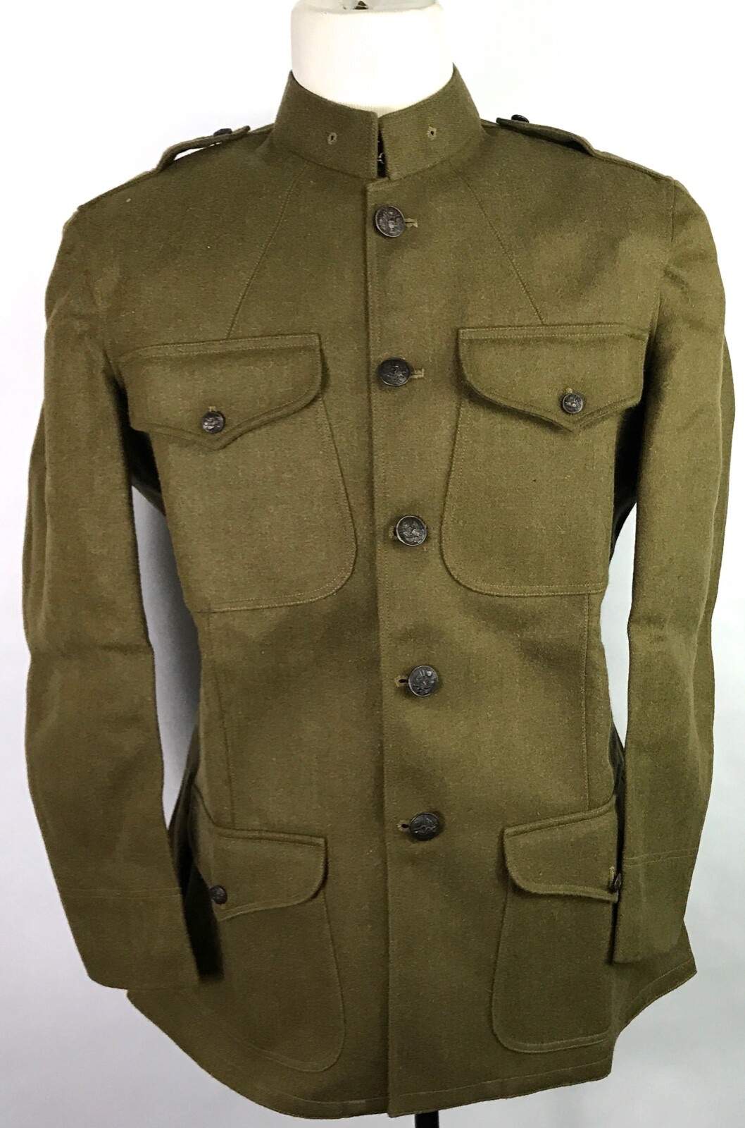  WWI US ARMY M1917 WOOL COMBAT FIELD TUNIC- SIZE LARGE 44R