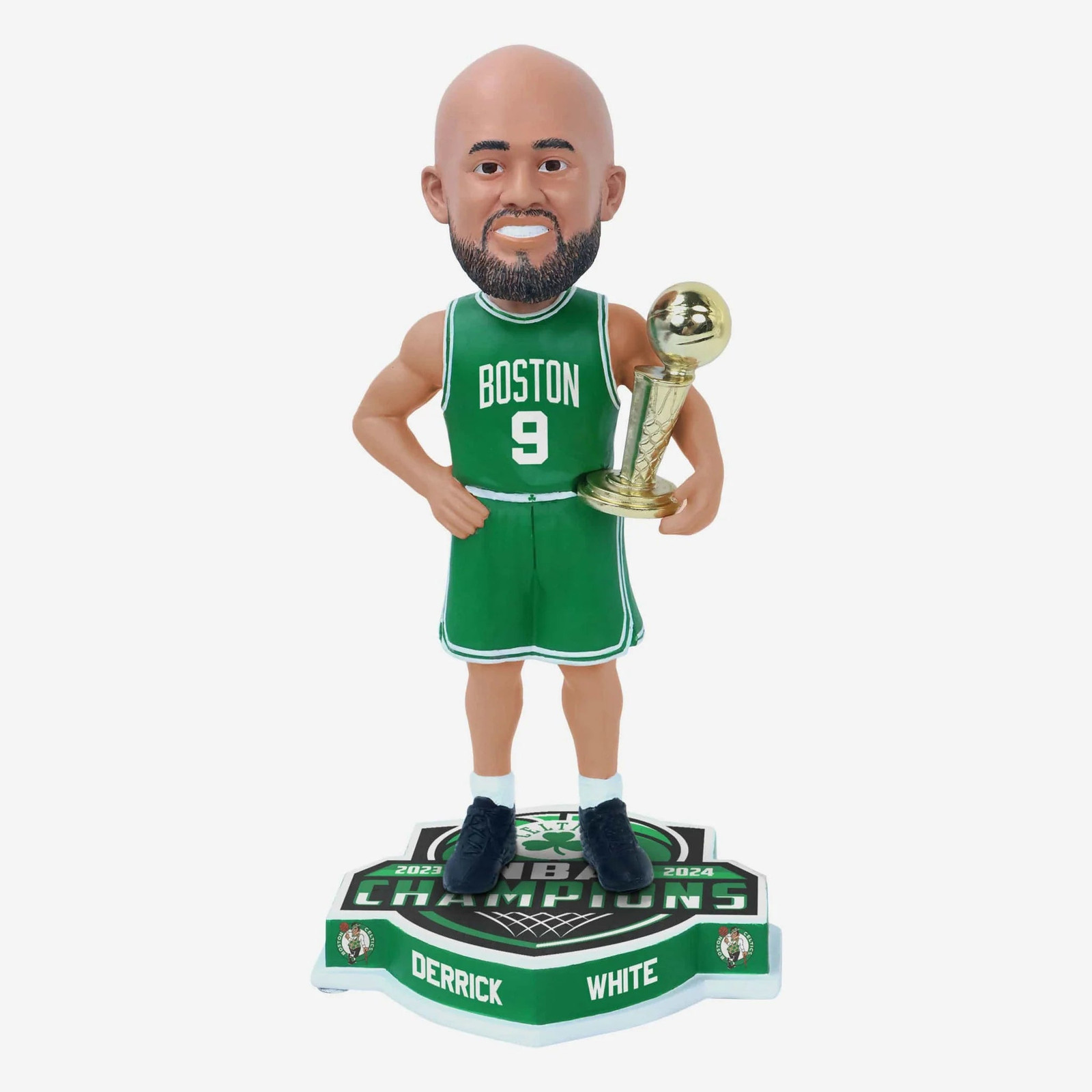 Derrick White Boston Celtics 2024 NBA Champions Green Jersey Bobblehead NBA Derrick White Boston Celtics 2024 NBA Champions Green Jersey Bobblehead NBA
