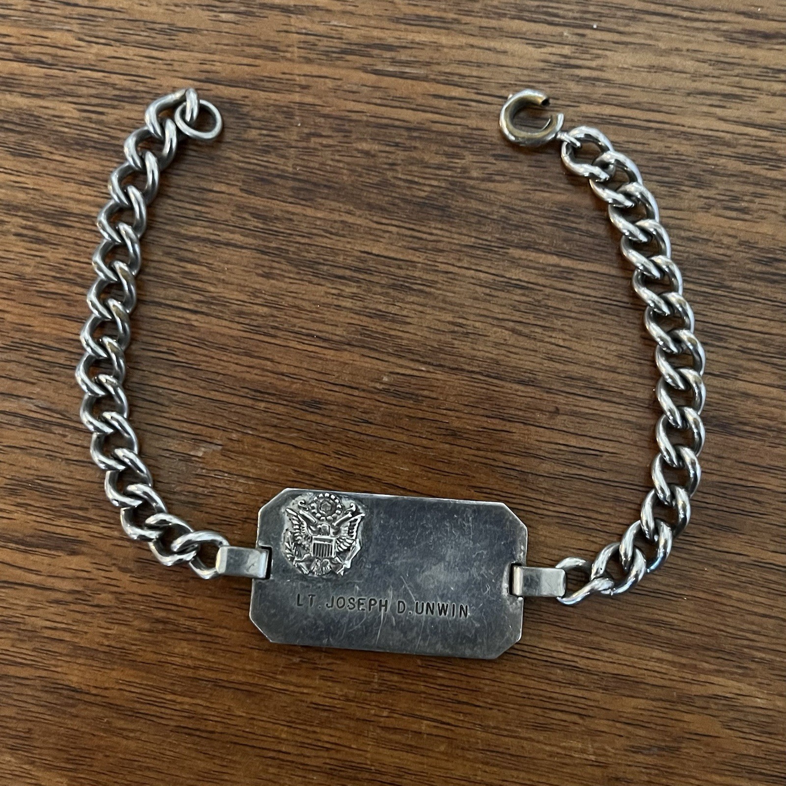 World War II Military ID Bracelet WWII Vintage Sterling Silver Antique Vintage World War II Military ID Bracelet WWII Vintage Sterling Silver Antique Vintage