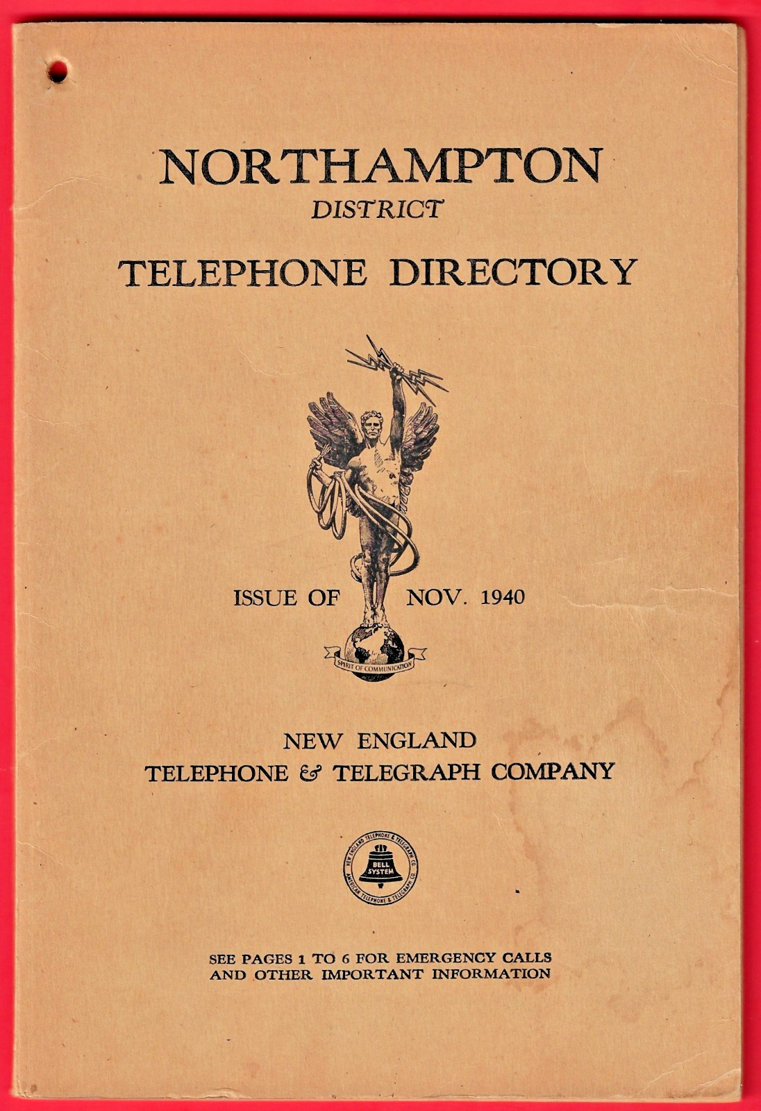 1940 Northampton MA Telephone Directory Phone Book New England 106+ Pages 1940 Northampton MA Telephone Directory Phone Book New England 106+ Pages