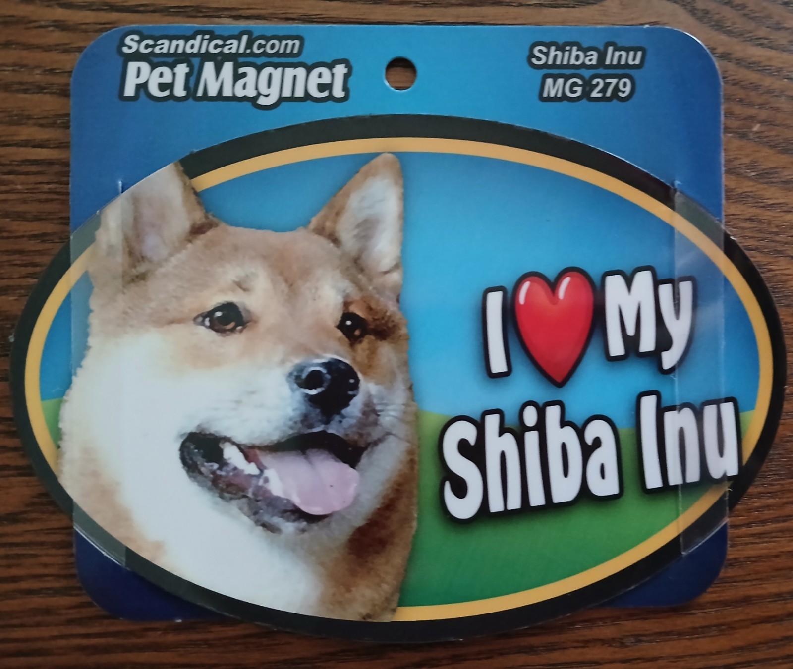 Scandical I Love My Dog Laminated Car Pet Magnet 4" x 6" Shiba Inu Scandical I Love My Dog Laminated Car Pet Magnet 4" x 6" Shiba Inu