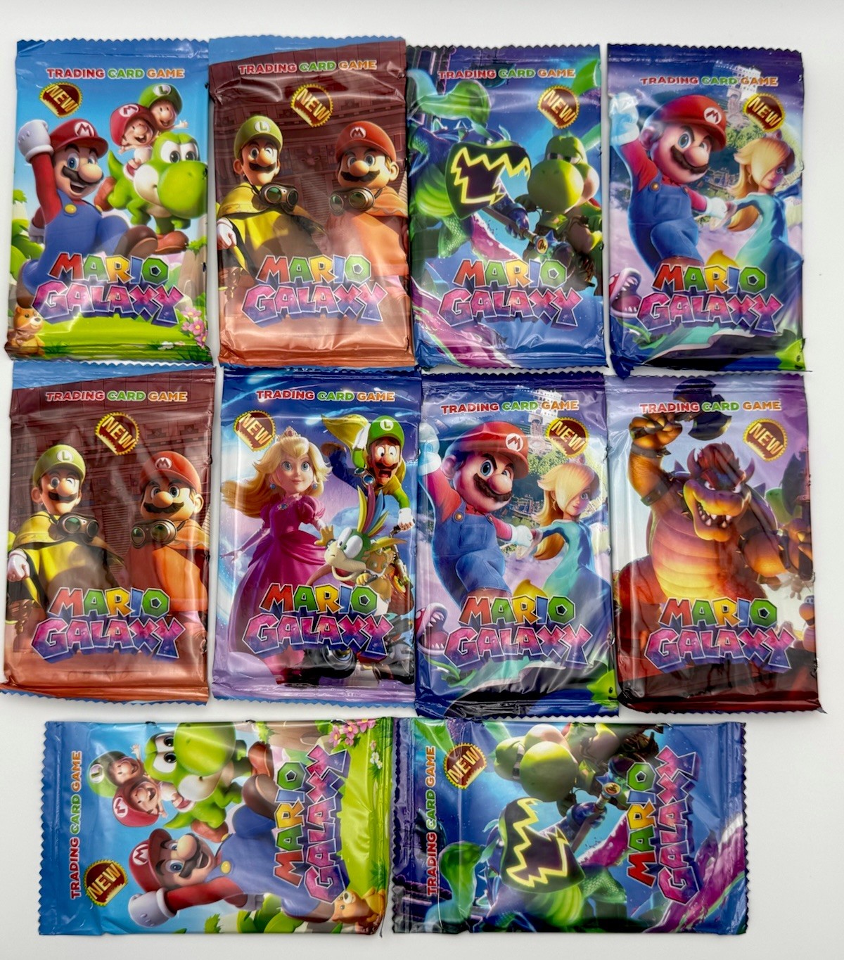Super Mario Galaxy Child Trading Card Game LOT OF 10 SEALED PACKS 🍄⭐️ Super Mario Galaxy Child Trading Card Game LOT OF 10 SEALED PACKS 🍄⭐️