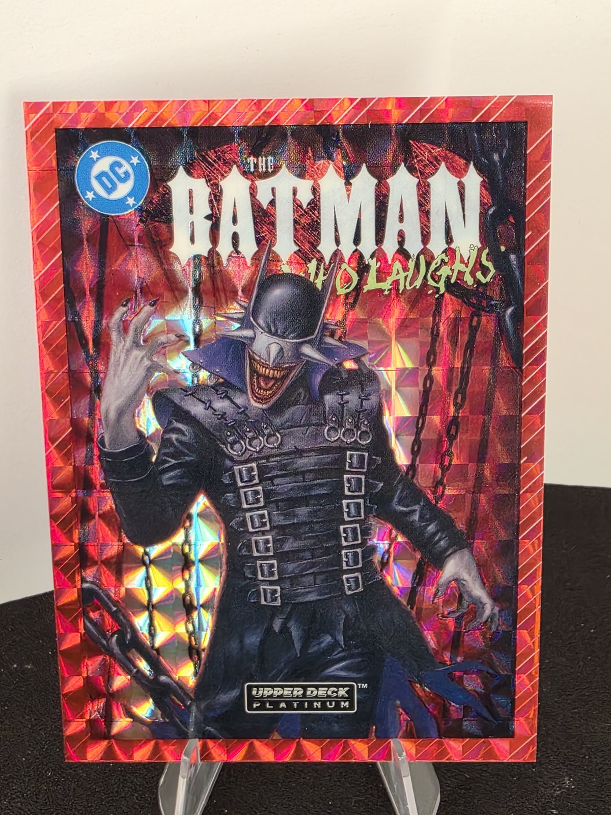 Upper Deck 2026 DC Platinum The Batman Who Laughs Variant Red Tessellation 05/15 Upper Deck 2026 DC Platinum The Batman Who Laughs Variant Red Tessellation 05/15