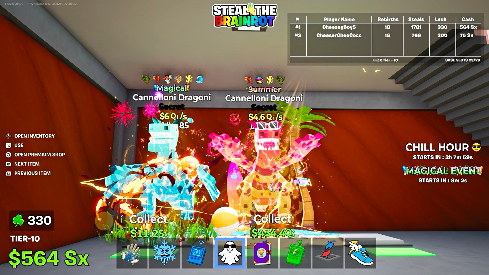 Fortnite Steal the Brainrot 2 Cannelloni Dragoni - 6 TRAIT AND 4 TRAITS BUNDLE