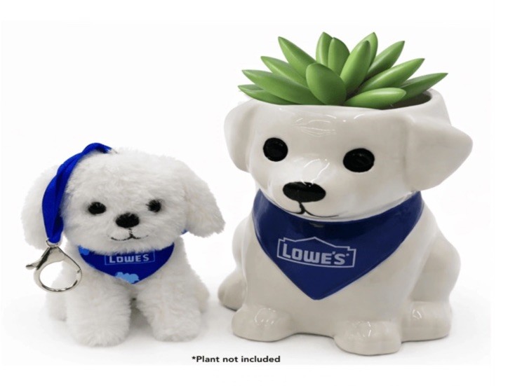 Lowe’s Rewards 2026 Plush Dog Keychain & Ceramic Planter Puppy Limited Edition