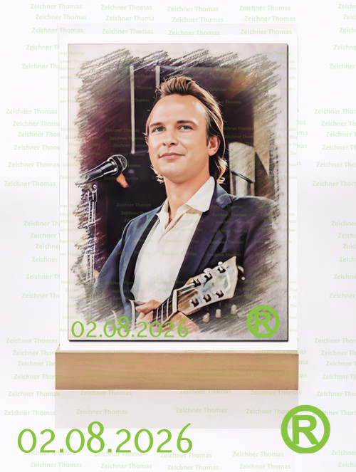 Dave Alvin--DD5--Picture Frame With Wooden Base Dave Alvin--DD5--Picture Frame With Wooden Base