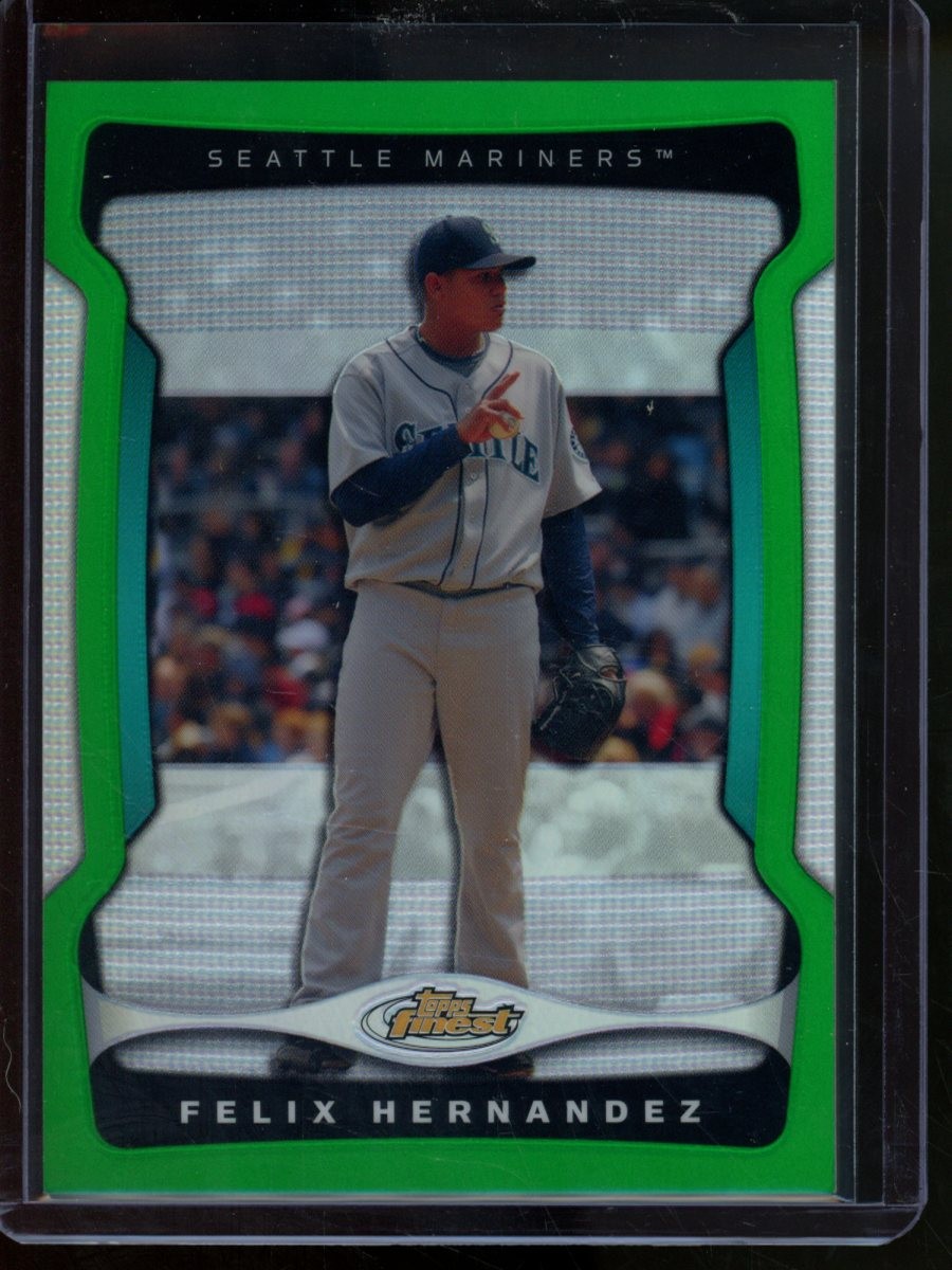2009 Finest Felix Hernandez Refractor Green /99 #116