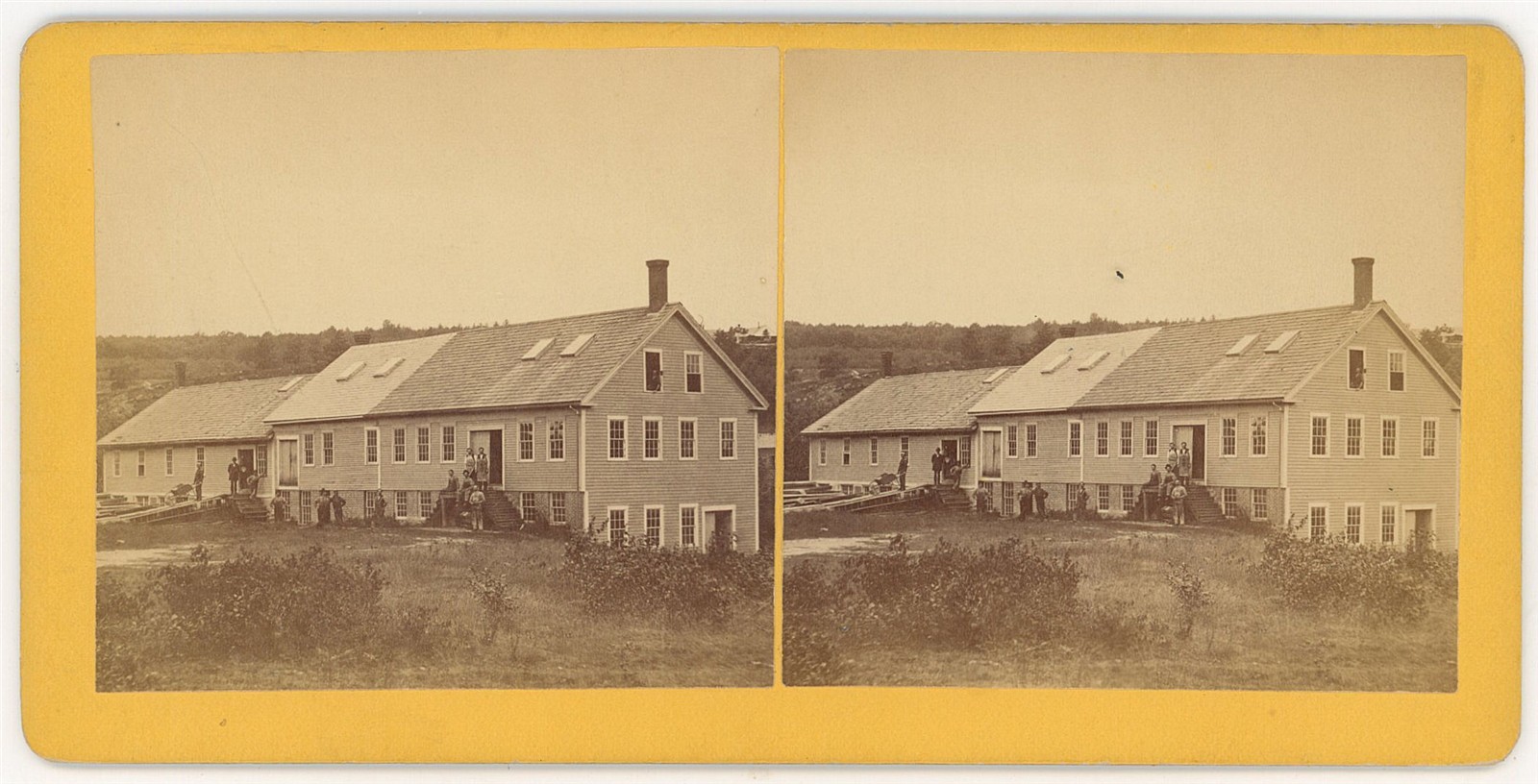 MASSACHUSETTS STEREOVIEW - Athol - Machine Company Shop - 1870s RARE