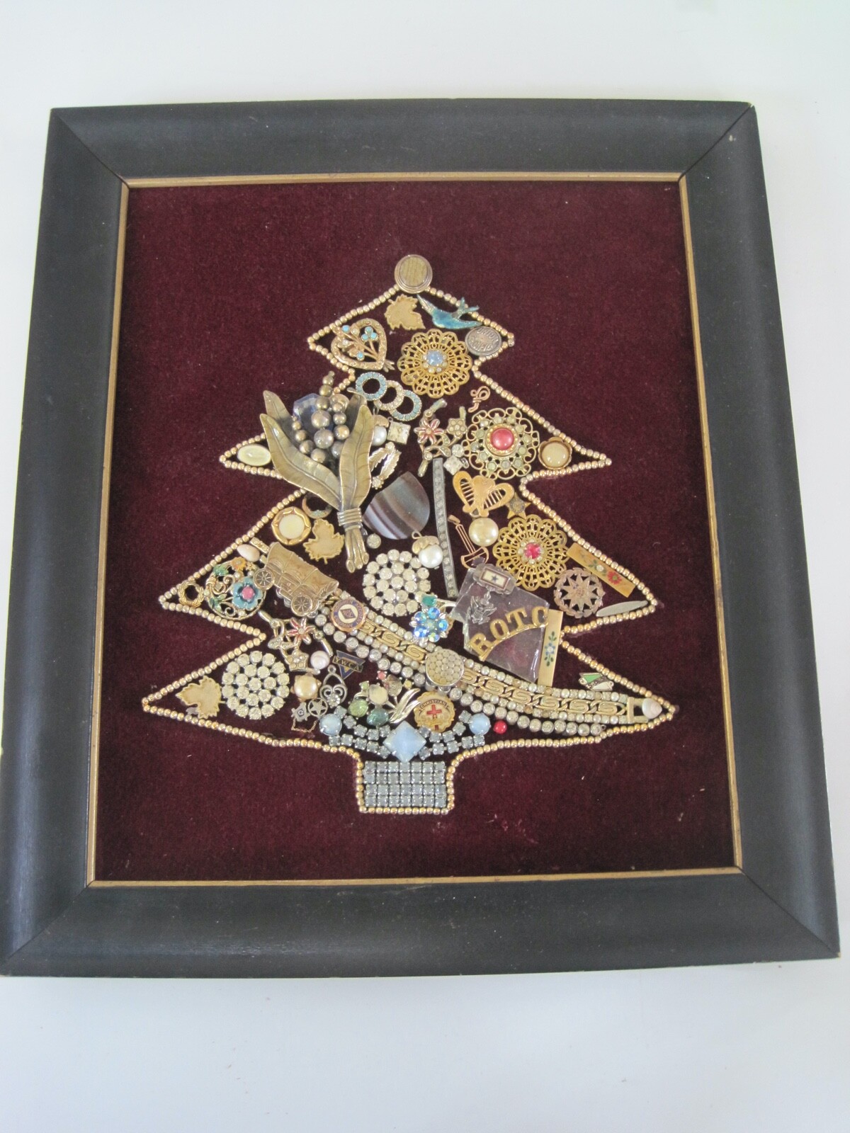 Brooch Pin Rhinestone Christmas Tree Collage W/ Frame Men's Pins Masonic Union Brooch Pin Rhinestone Christmas Tree Collage W/ Frame Men's Pins Masonic Union