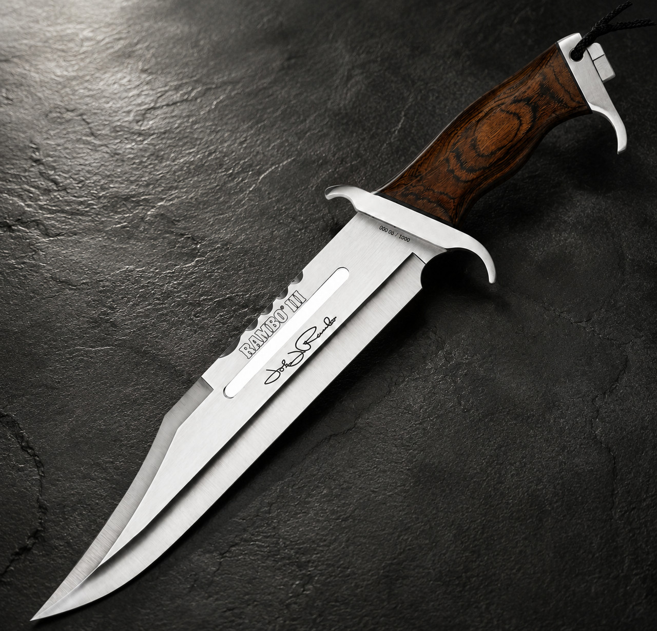 Rambo III Authentic Bowie Knife Licensed Signature Edition Fixed Blade Combat Rambo III Authentic Bowie Knife Licensed Signature Edition Fixed Blade Combat